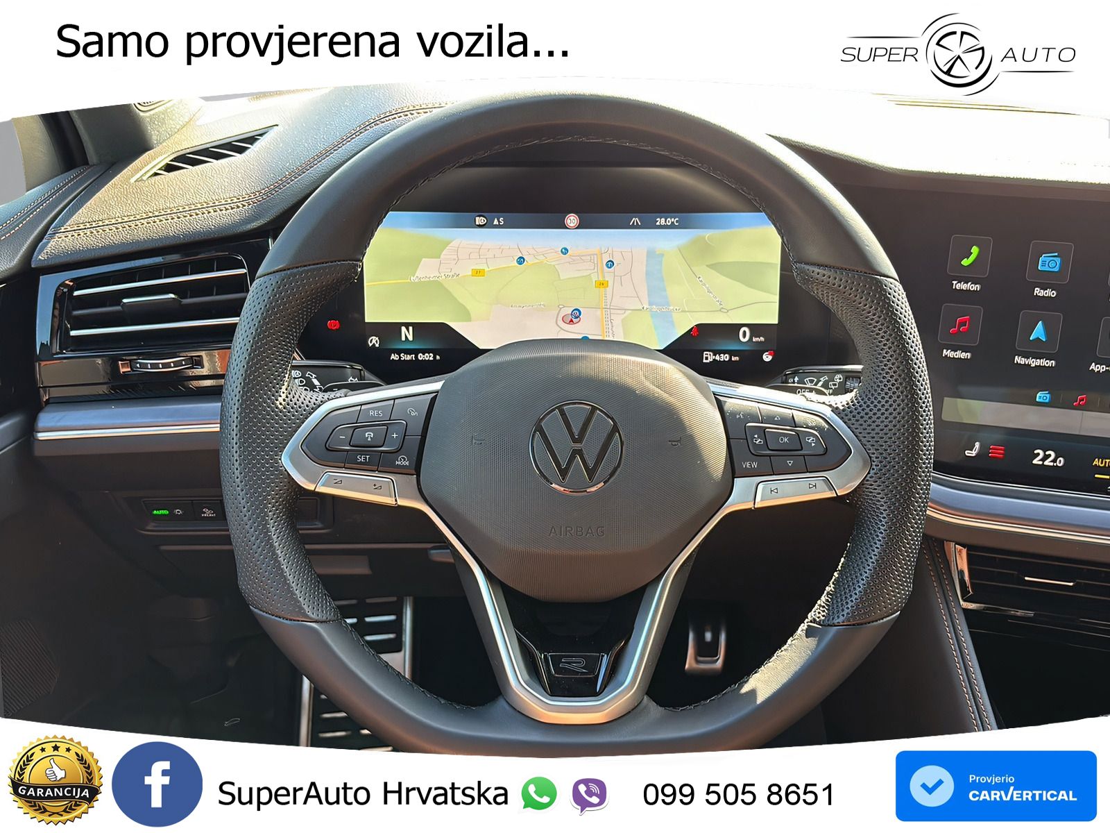 Volkswagen Touareg 3.0 V6 TDI (286 KS) 4MOTION Tiptronic ZRAČNI+ACC+GR SJED+KAM