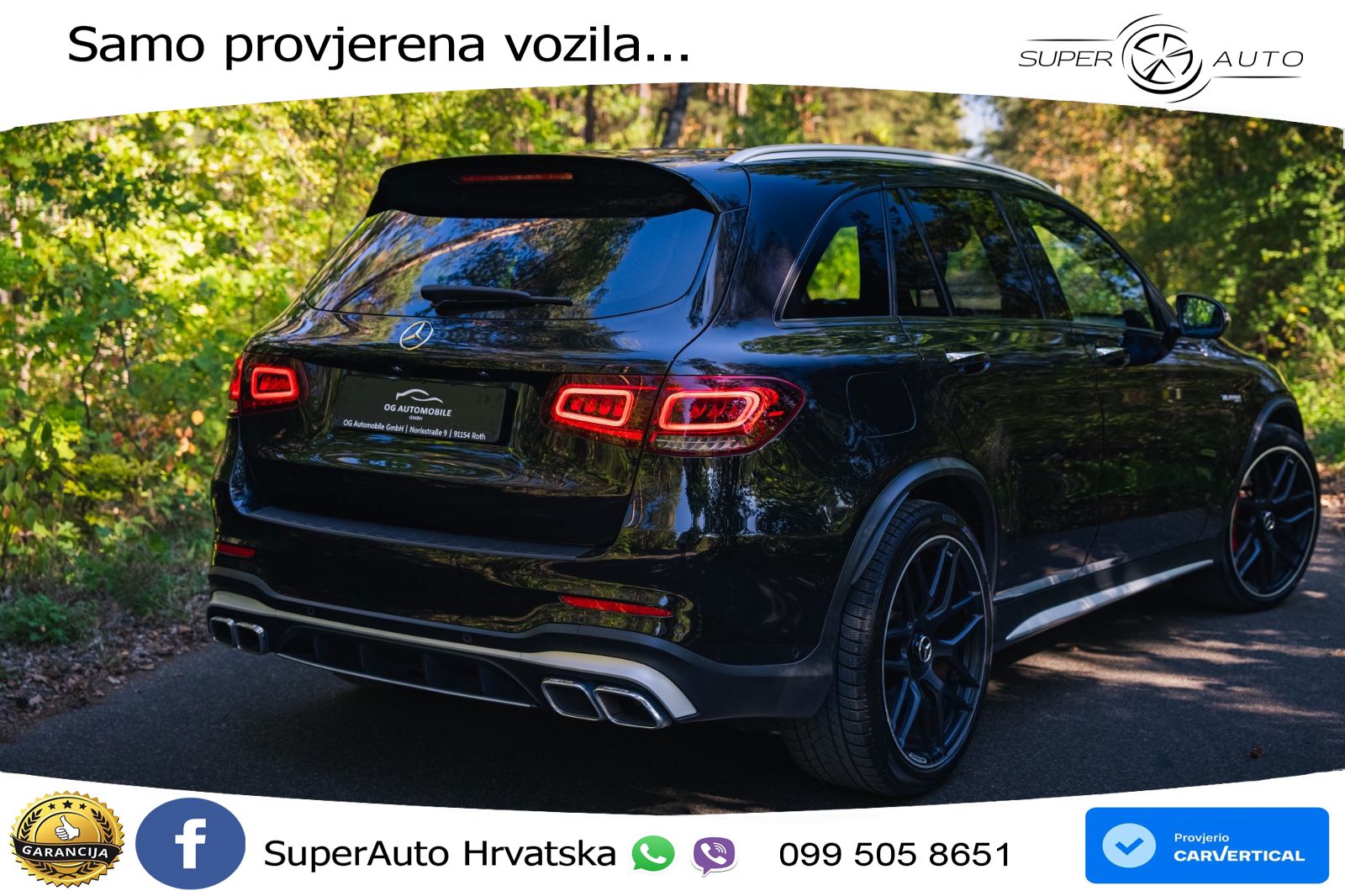 Mercedes AMG GLC 63 S V8 (510 KS) 4MATIC+ MCT LED+GR SJED+ACC