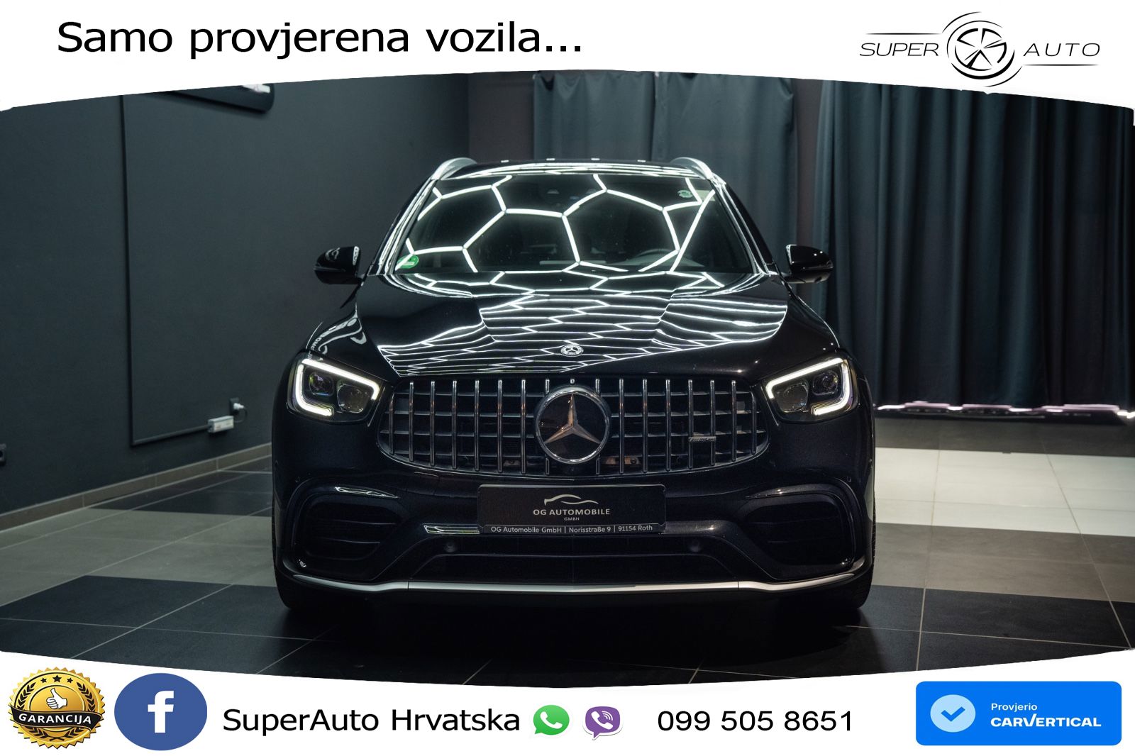 Mercedes AMG GLC 63 S V8 (510 KS) 4MATIC+ MCT LED+GR SJED+ACC
