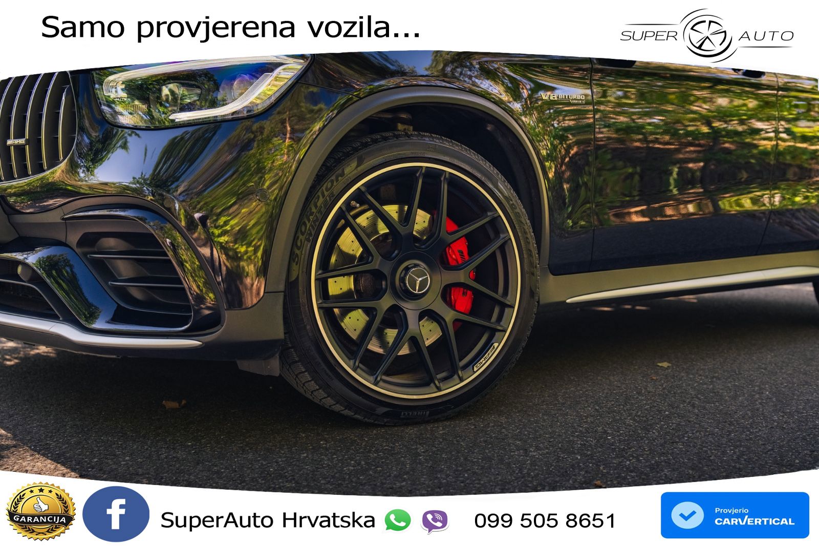 Mercedes AMG GLC 63 S V8 (510 KS) 4MATIC+ MCT LED+GR SJED+ACC