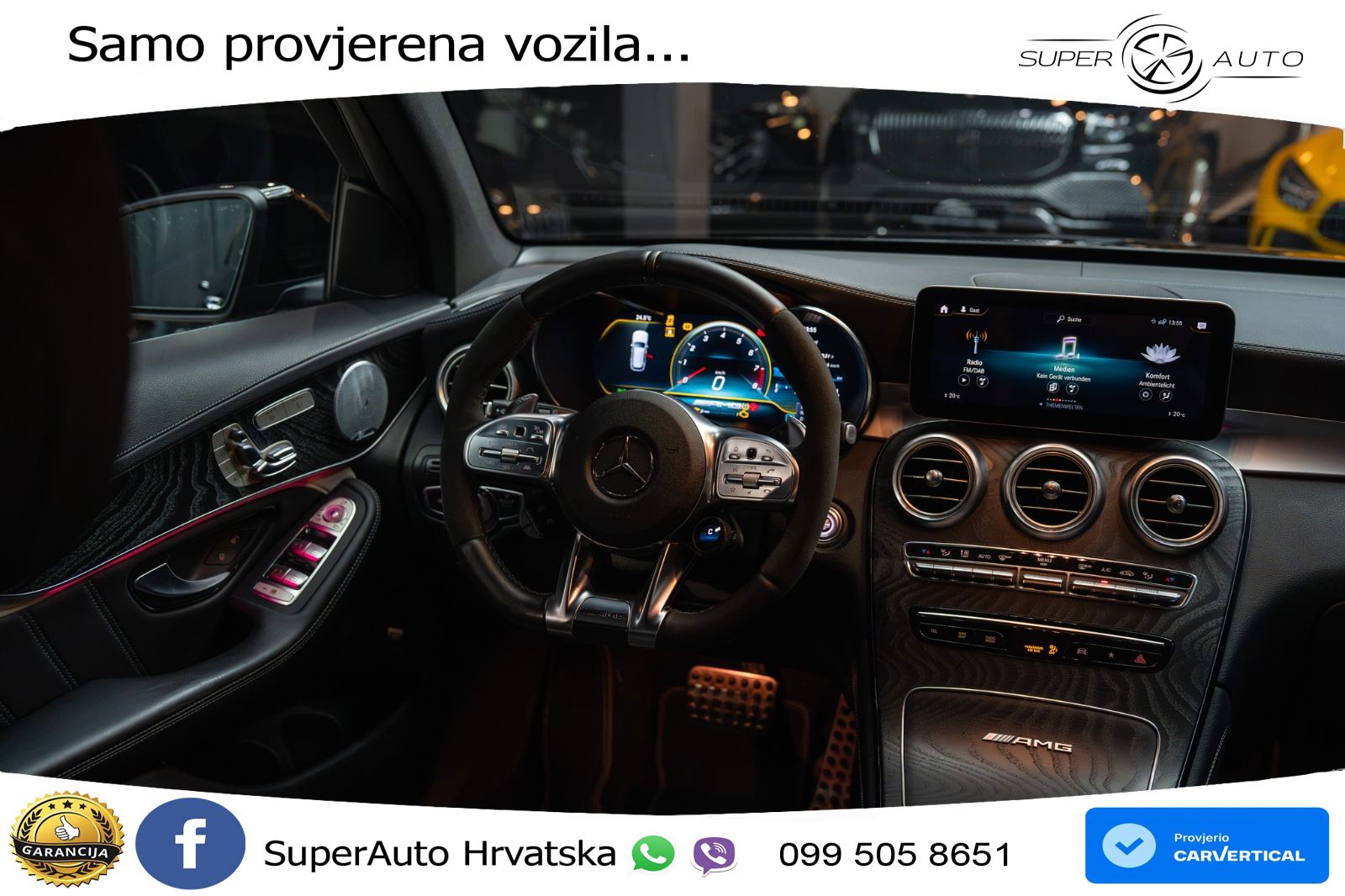 Mercedes AMG GLC 63 S V8 (510 KS) 4MATIC+ MCT LED+GR SJED+ACC