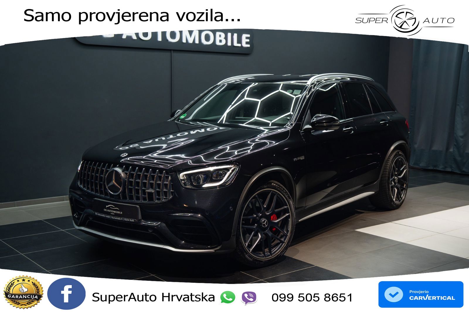 Mercedes AMG GLC 63 S V8 (510 KS) 4MATIC+ MCT LED+GR SJED+ACC