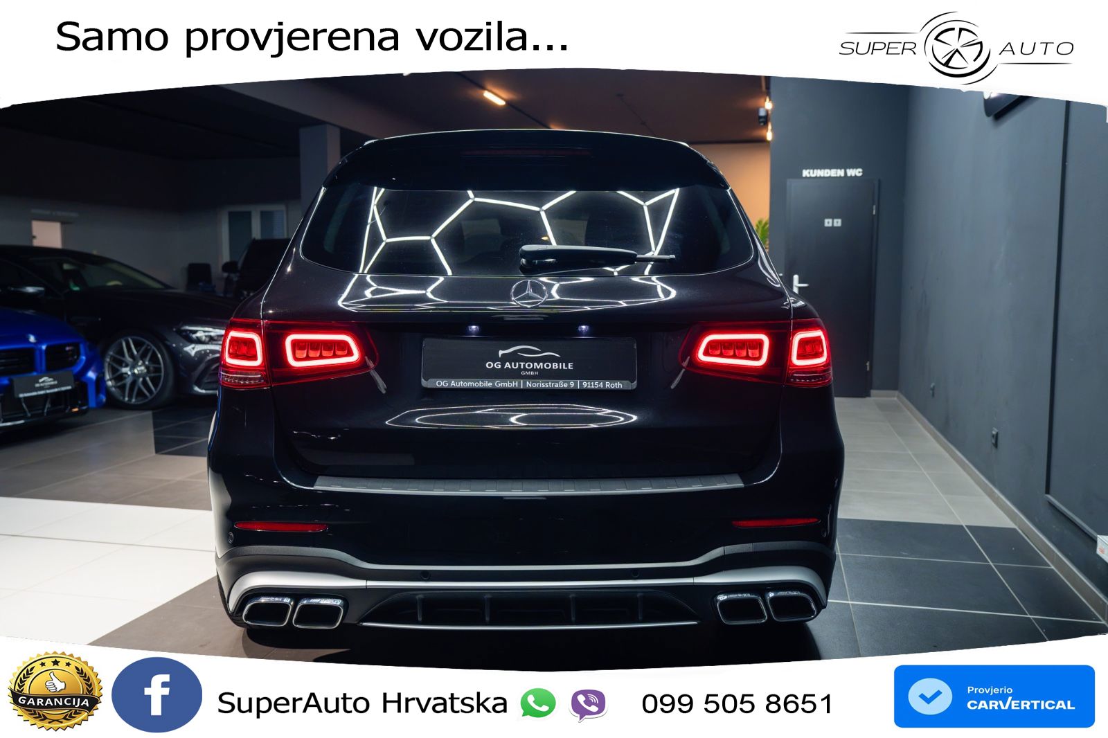 Mercedes AMG GLC 63 S V8 (510 KS) 4MATIC+ MCT LED+GR SJED+ACC