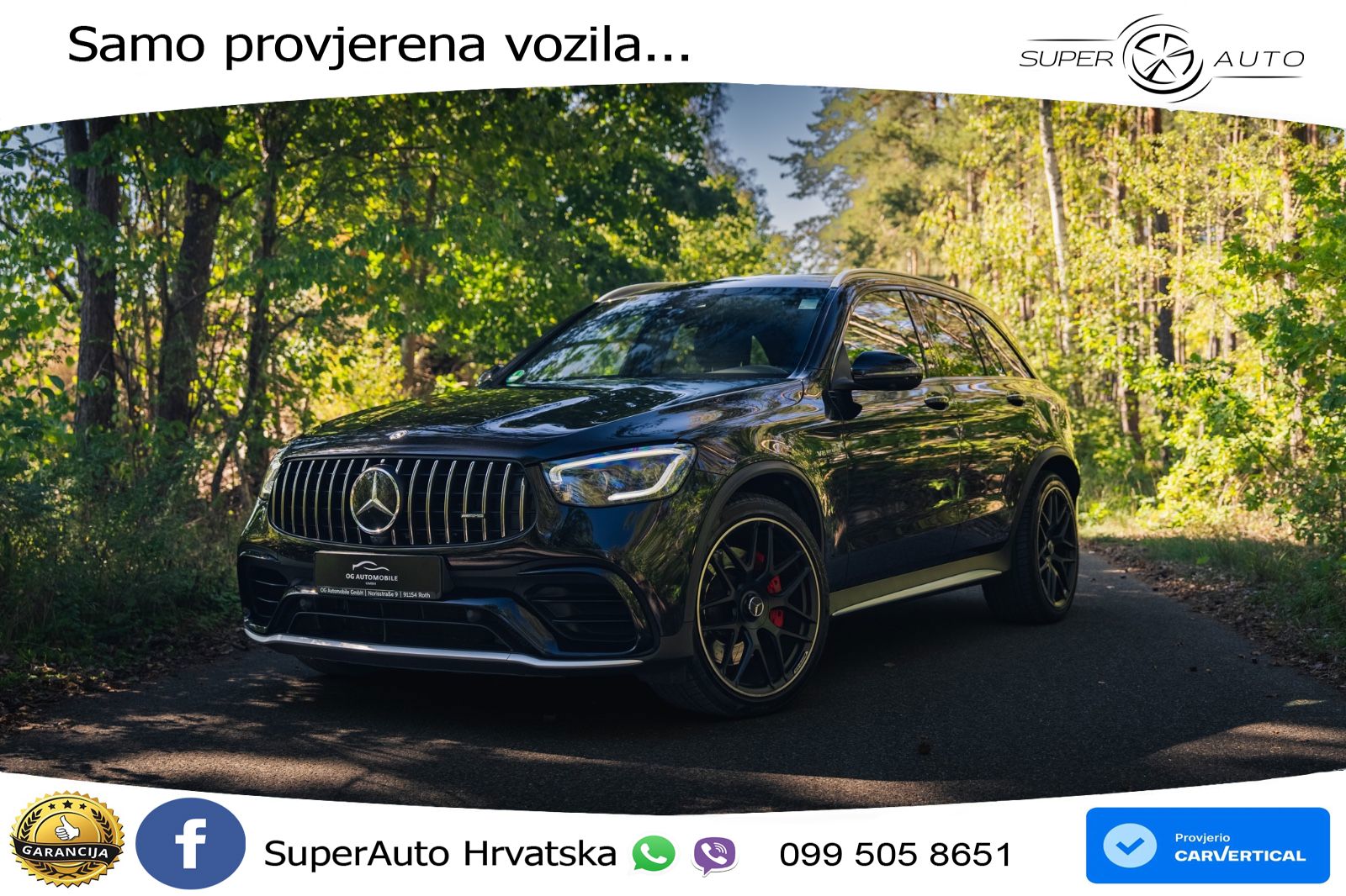 Mercedes AMG GLC 63 S V8 (510 KS) 4MATIC+ MCT LED+GR SJED+ACC
