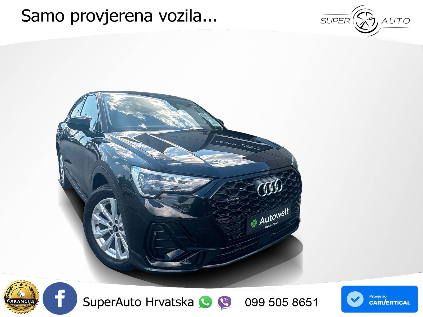 Audi Q3 Sportback 40 TDI (200 KS) quattro S tronic S line LED+GR SJED+ACC