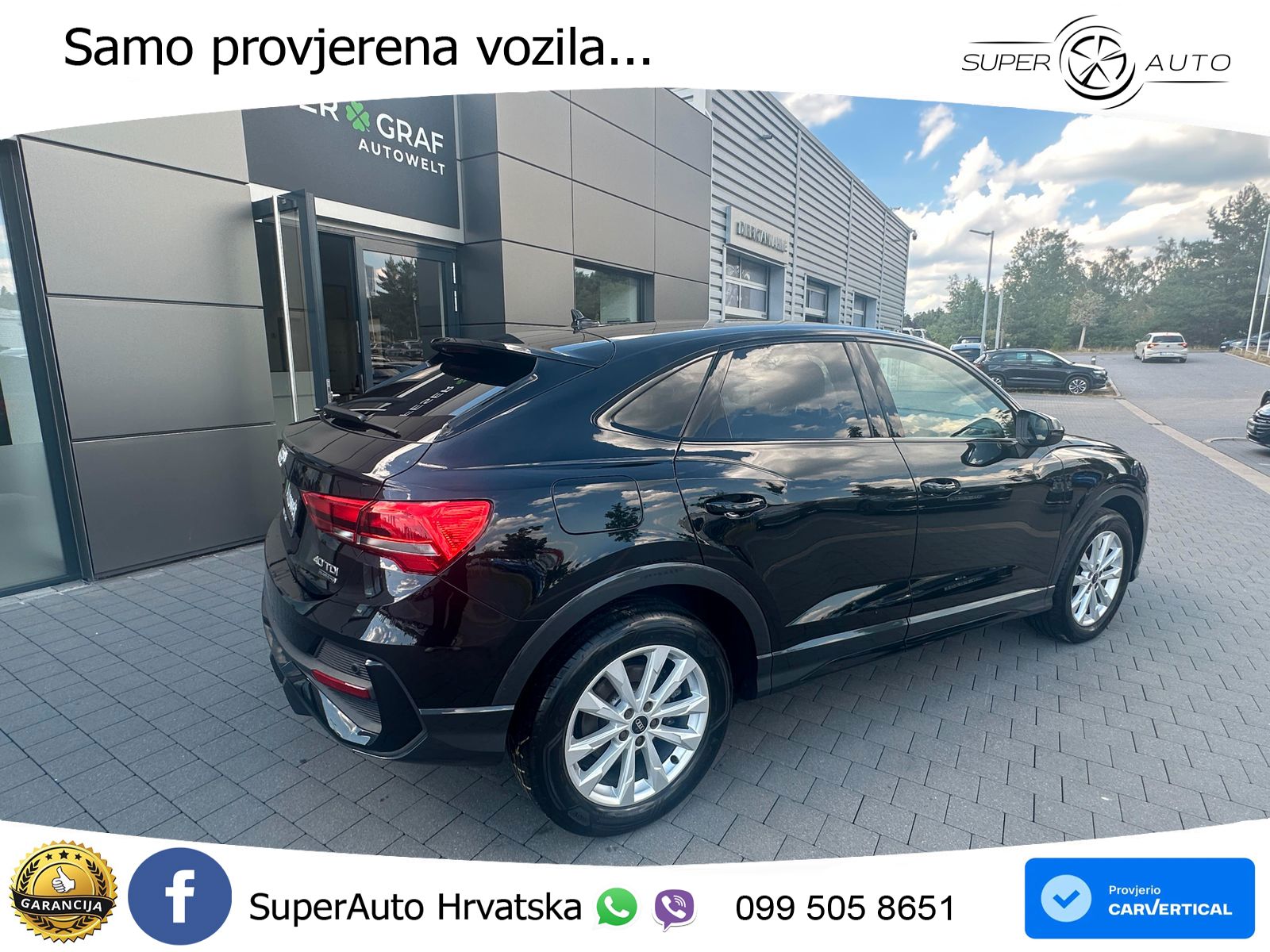 Audi Q3 Sportback 40 TDI (200 KS) quattro S tronic S line LED+GR SJED+ACC