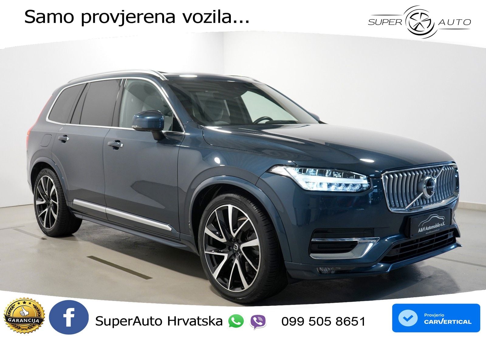 Volvo XC90 2.0 B5 Diesel AWD Automatic ACC+HEAD+4xGR SJED+360+PANO