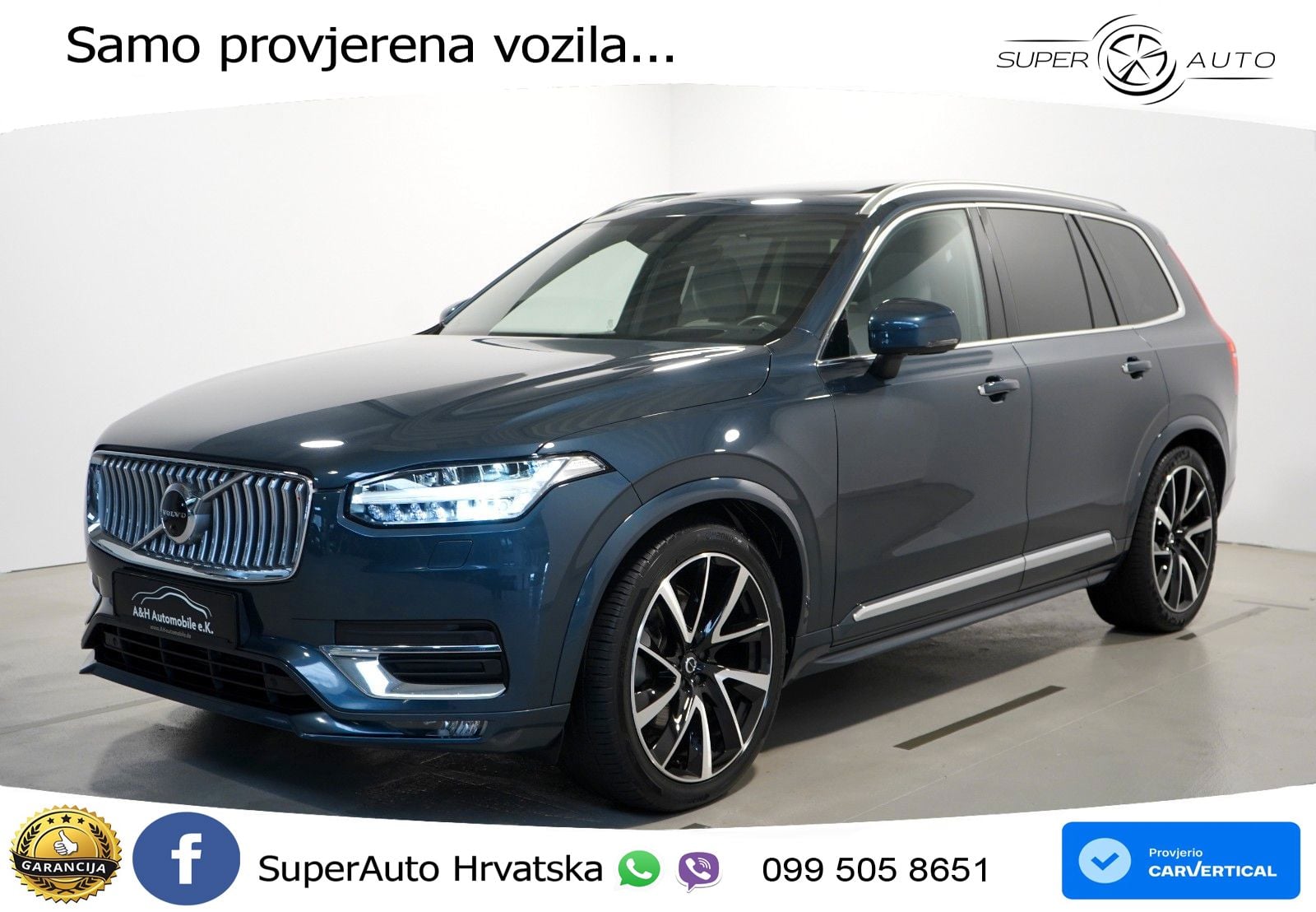 Volvo XC90 2.0 B5 Diesel AWD Automatic ACC+HEAD+4xGR SJED+360+PANO
