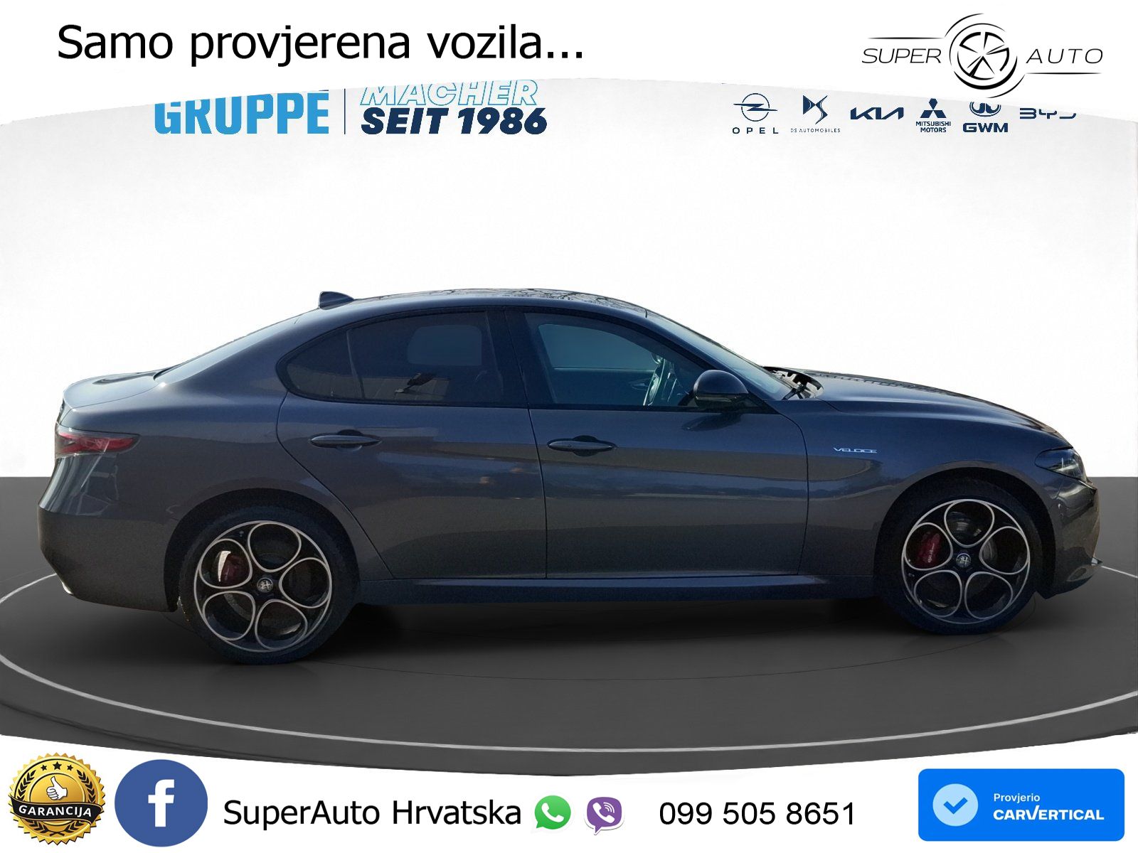 Alfa Romeo Giulia 2.0 Turbo (280 KS) AWD Automatic LED+GR SJED+ACC