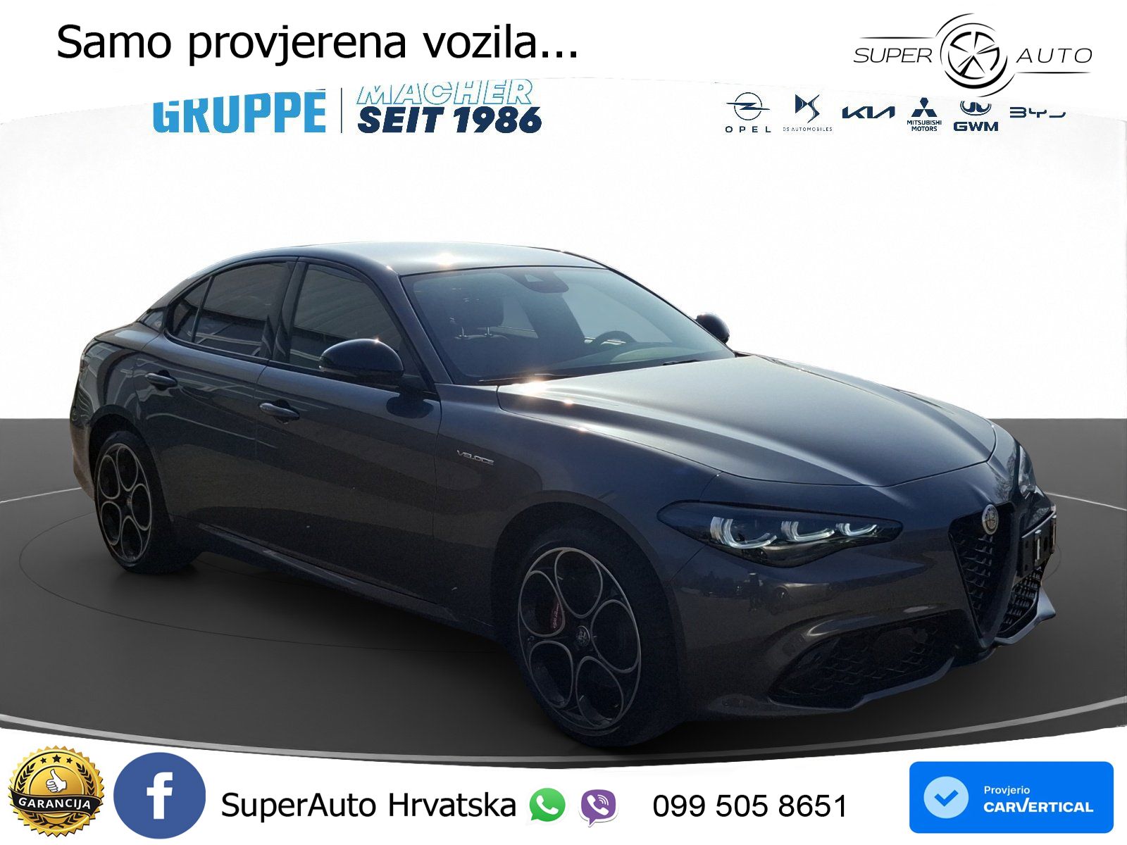 Alfa Romeo Giulia 2.0 Turbo (280 KS) AWD Automatic LED+GR SJED+ACC