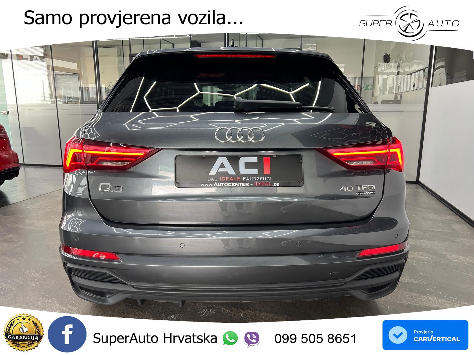 Audi Q3 40 TFSI (190 KS) quattro S tronic S line LED+GR SJED+ACC