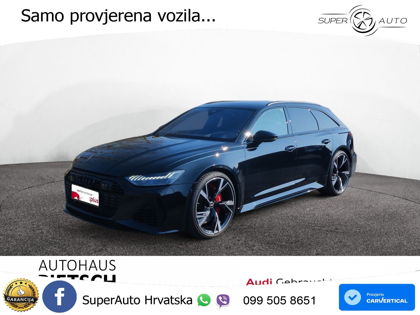 Audi RS6 Avant 4.0 TFSI V8 performance (630 KS)  quattro tiptronic LED+GR SJED+ACC