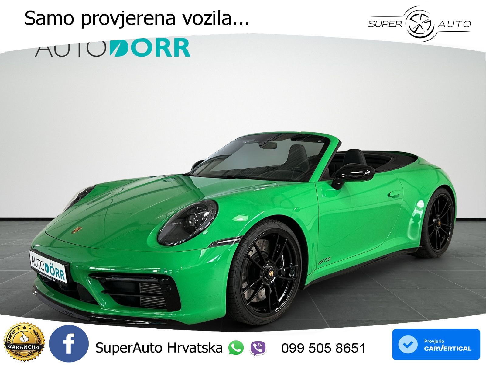 Porsche 911 Carrera 4 GTS Cabriolet 3.0 (480 KS) PDK ZRAČNI+ACC+GR SJED+KAM