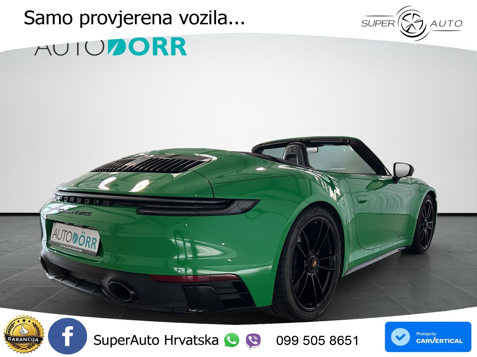 Porsche 911 Carrera 4 GTS Cabriolet 3.0 (480 KS) PDK ZRAČNI+ACC+GR SJED+KAM