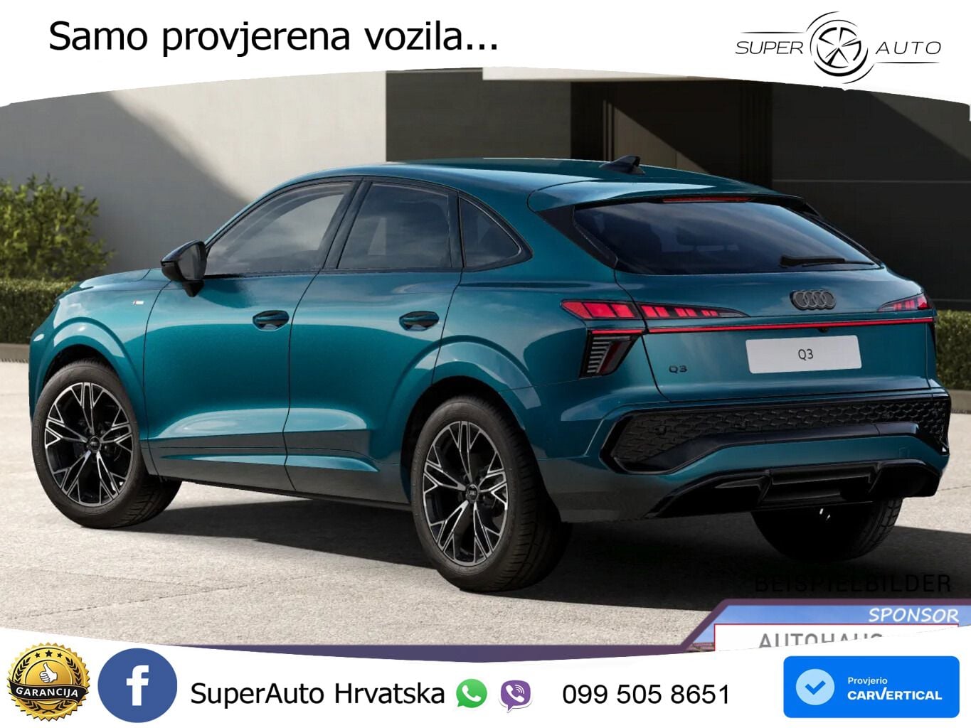 Audi Q3 Sportback 1.5 TFSI (150 KS) S tronic LED+GR SJED+ACC