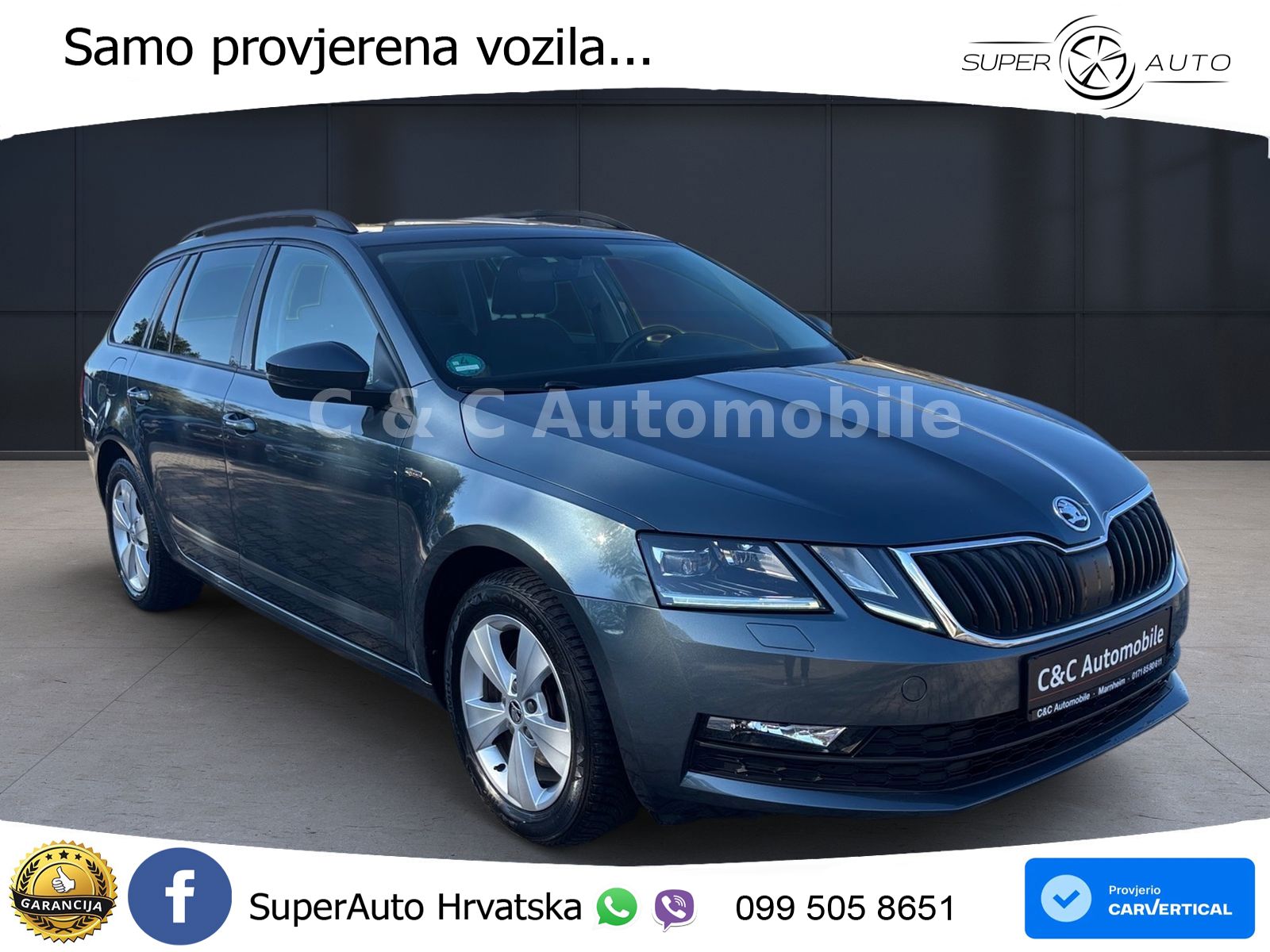 Škoda Octavia Combi 2.0 TDI (150 KS) DSG LED+GR SJED+ACC
