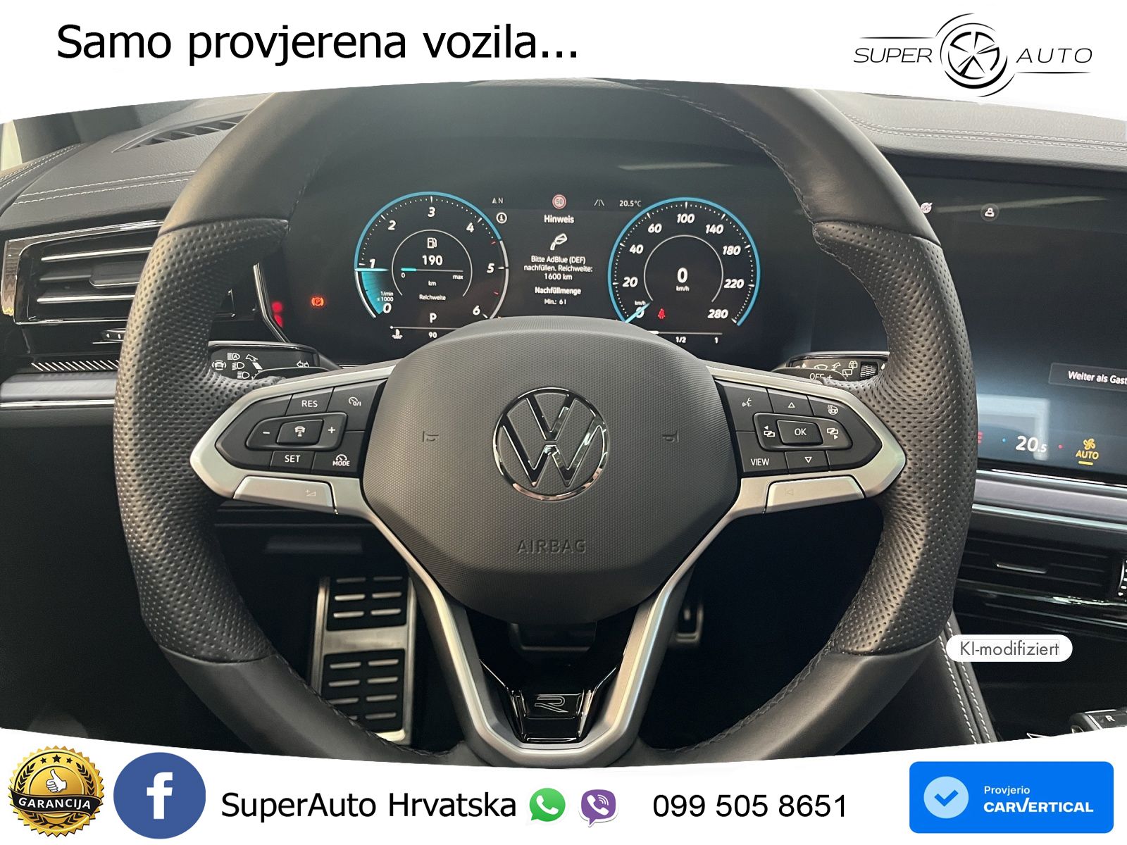 Volkswagen Touareg 3.0 V6 TDI (286 KS) 4MOTION Tiptronic ZRAČNI+ACC+GR SJED+KAM+PANO