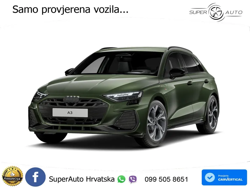 Audi A3 40 TFSIe (204 KS) S tronic S line MATRIX+GR SJED+KAM