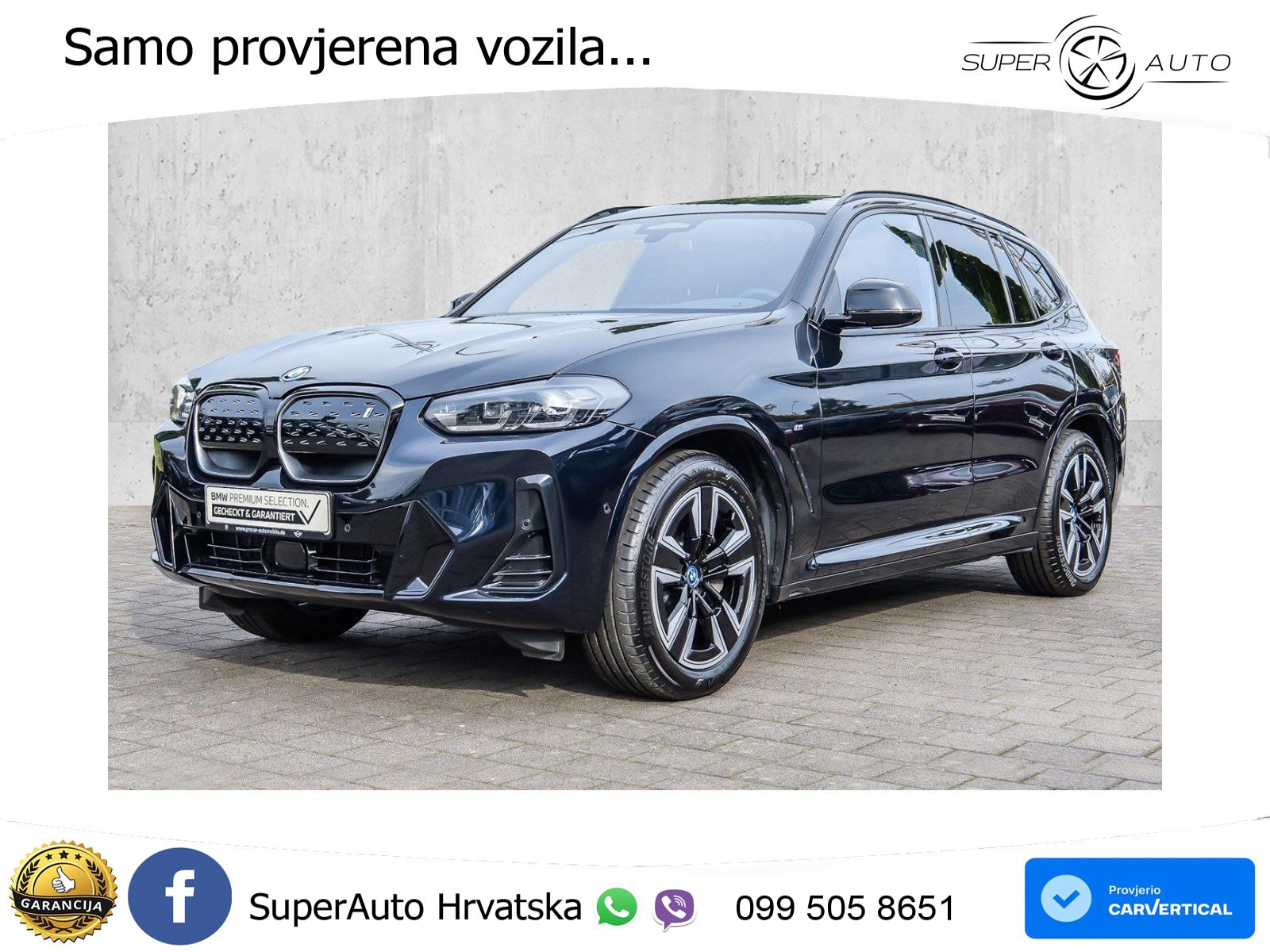BMW iX3 80 kWh (286 KS) M Sport LED+GR SJED+ACC