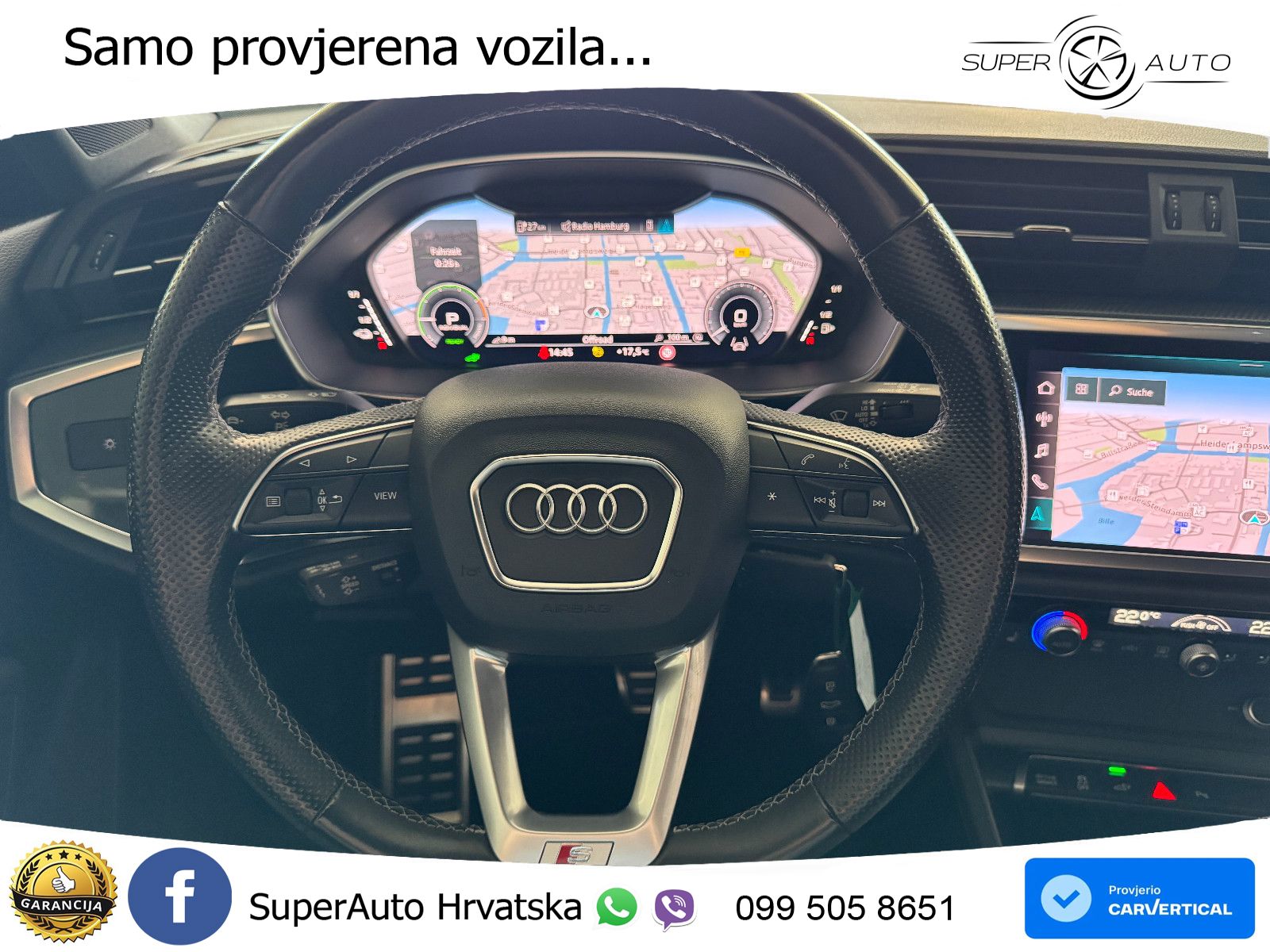 Audi Q3 45 TFSIe (245 KS) S tronic S line ZRAČNI+ACC+GR SJED+KAM