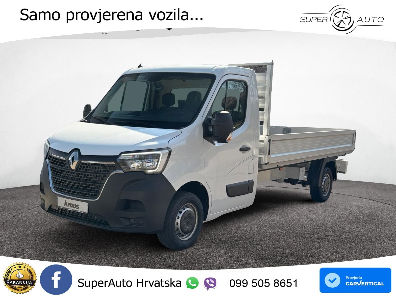 Renault MASTER Fahrgestell Pritsche Einzelkabine ALU L3H 145 KS
