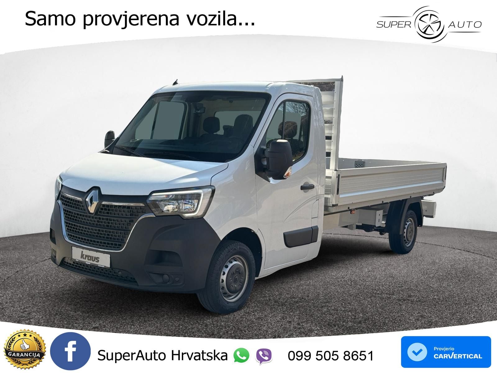 Renault MASTER Fahrgestell Pritsche Einzelkabine ALU L3H 145 KS