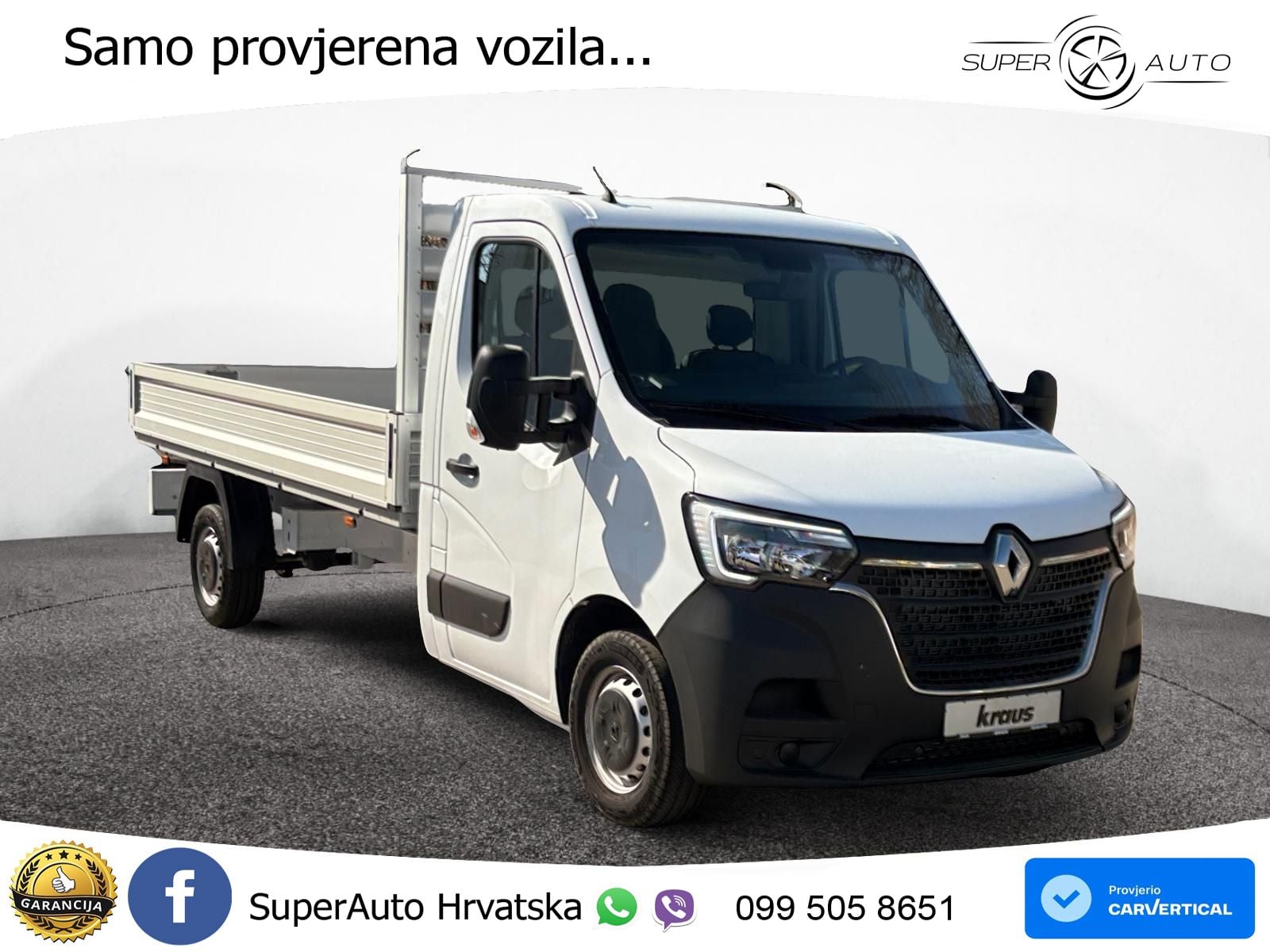 Renault MASTER Fahrgestell Pritsche Einzelkabine ALU L3H 145 KS