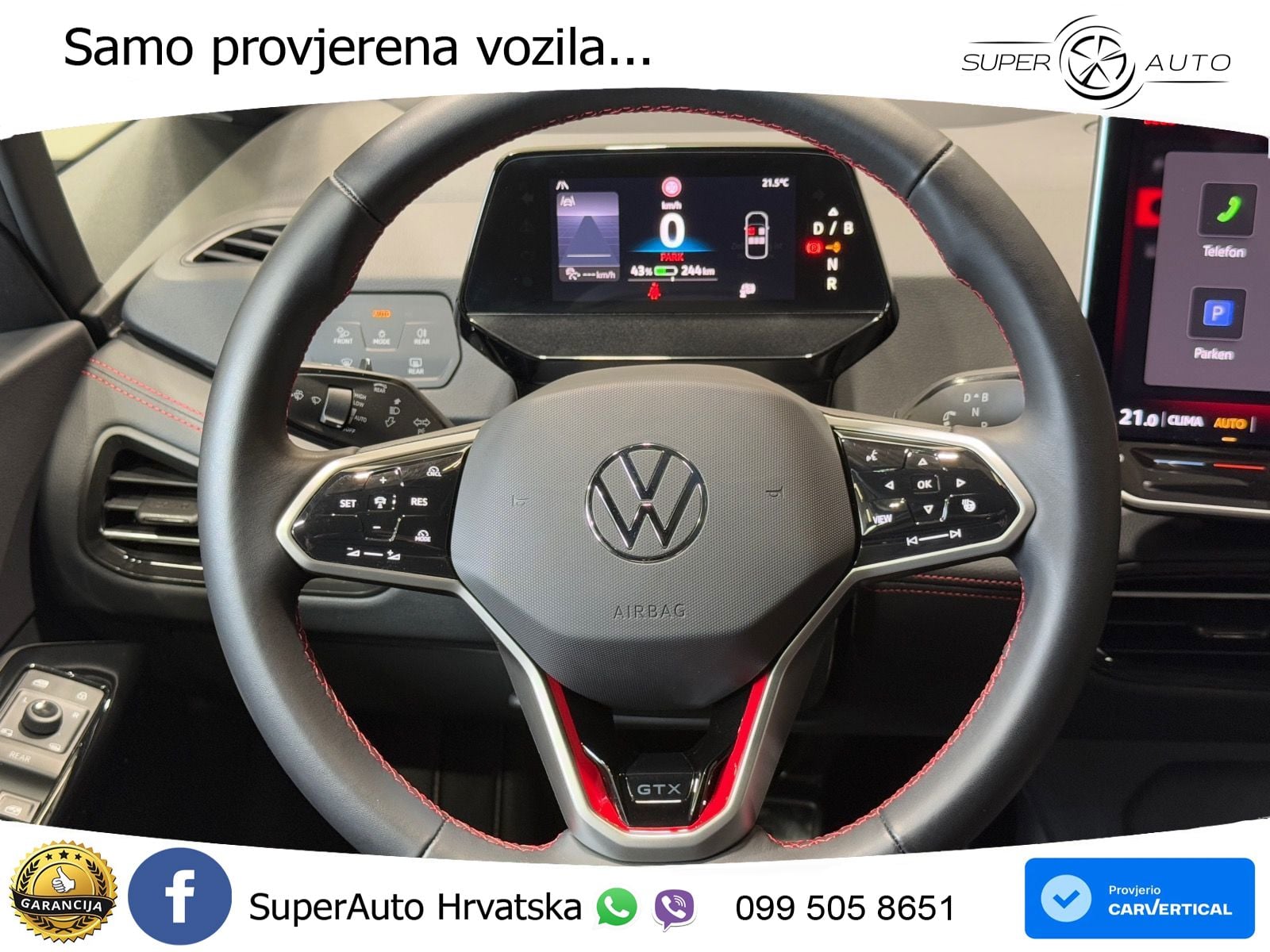 Volkswagen ID.3 GTX Performance 84 kWh (326 KS) LED+GR SJED+ACC