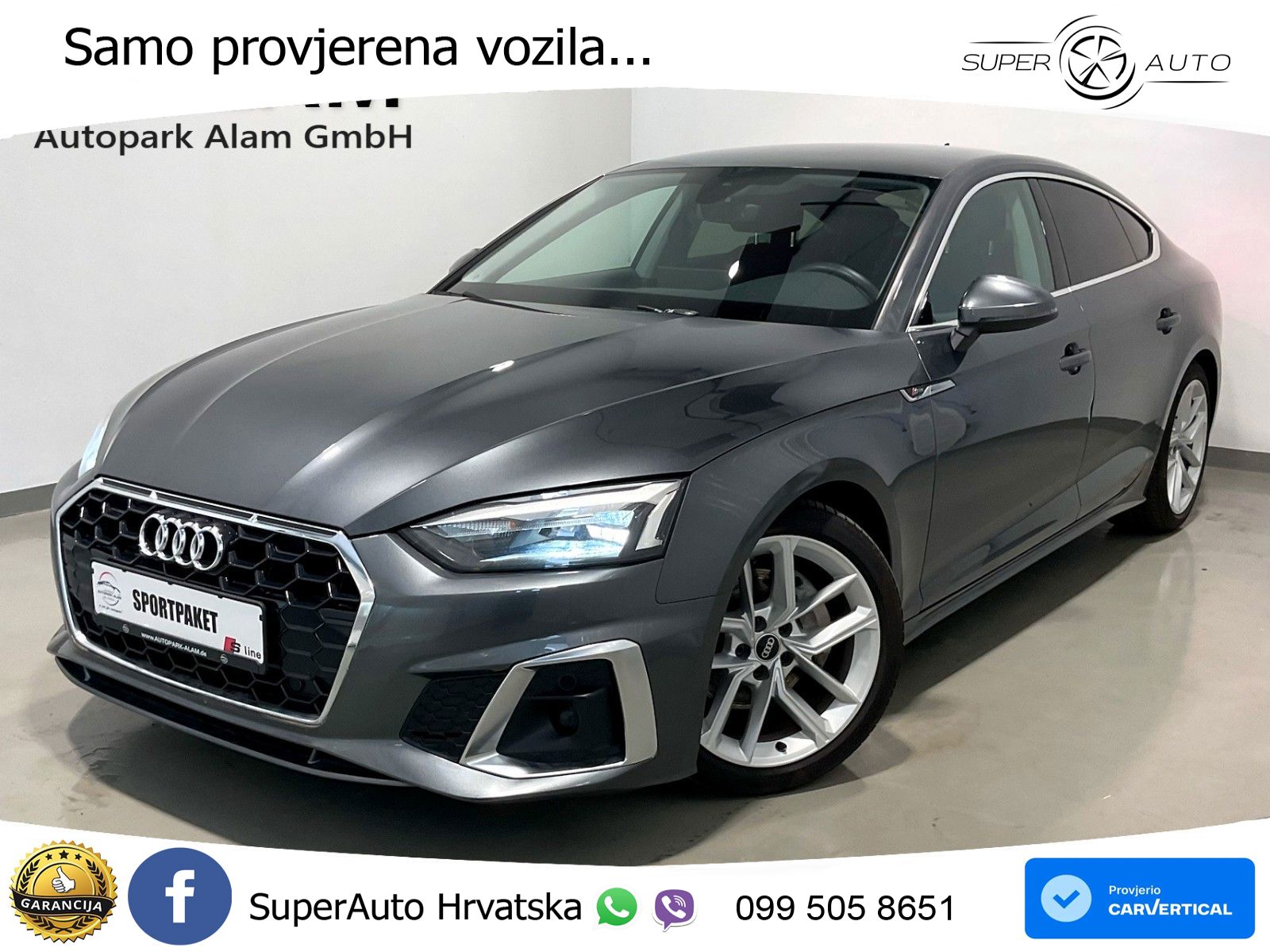 Audi A5 Sportback 40 TDI (204 KS) S tronic S line LED+GR SJED+ACC