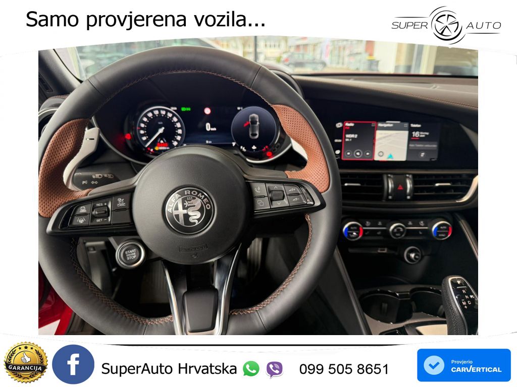 Alfa Romeo Giulia 2.0 Turbo (280 KS) Q4 Automatic LED+GR SJED+ACC