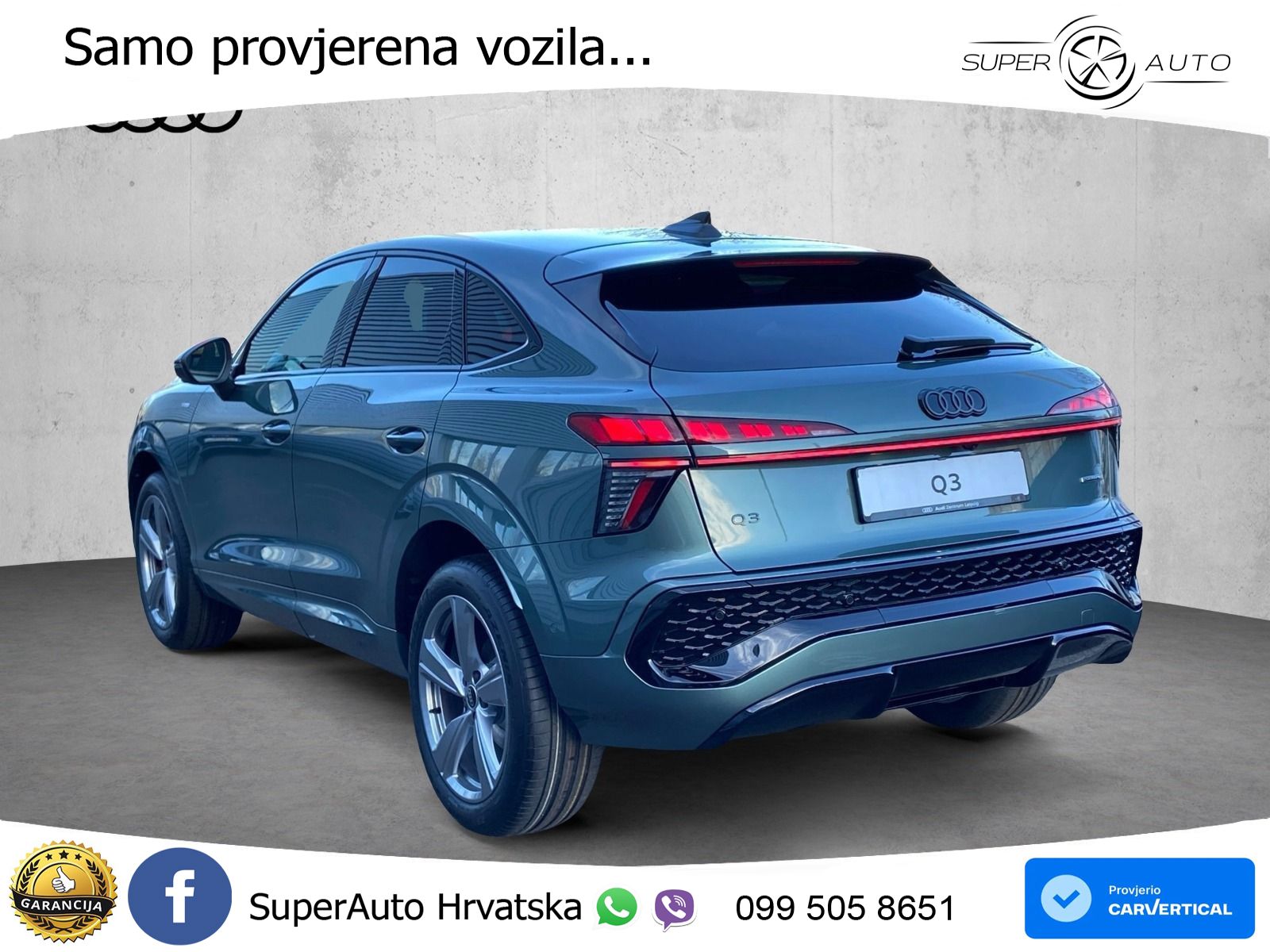 Audi Q3 III Sportback 2.0 TFSI (204 KS) quattro S tronic S line LED+GR SJED+ACC