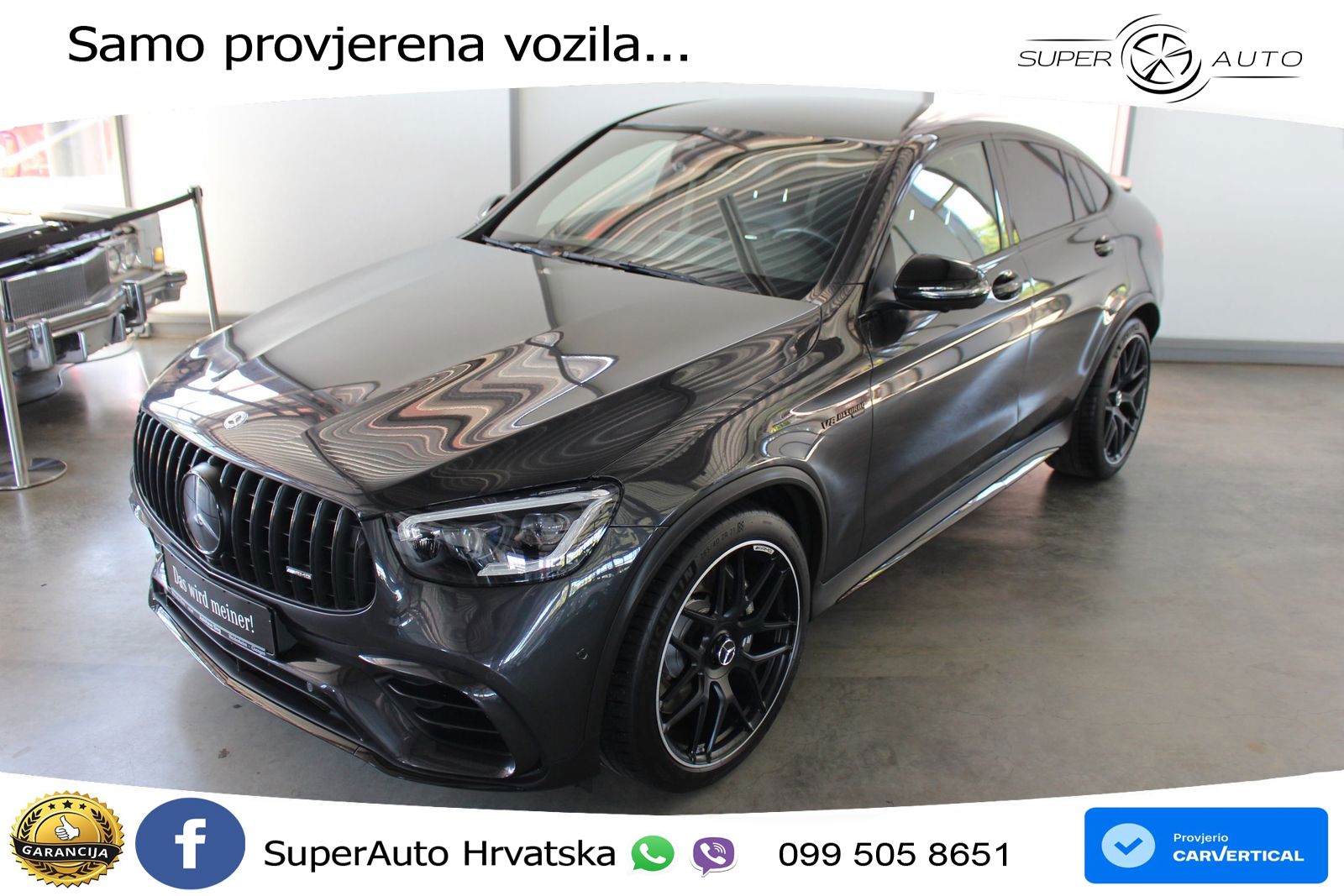 Mercedes GLC Coupe AMG 63 V8 (476 KS) 4MATIC+ MCT ZRAČNI+ACC+GR SJED+360