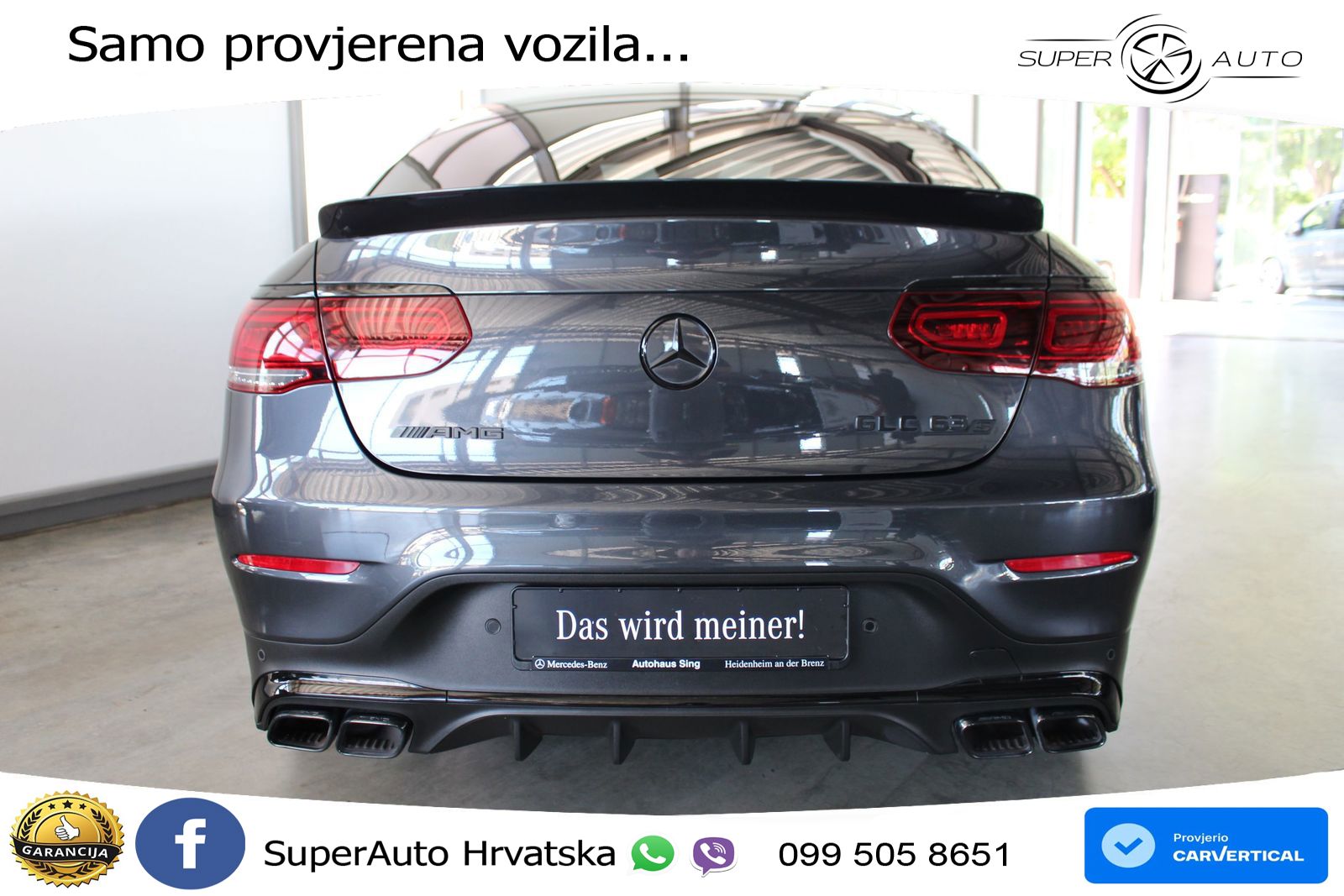 Mercedes GLC Coupe AMG 63 V8 (476 KS) 4MATIC+ MCT ZRAČNI+ACC+GR SJED+360