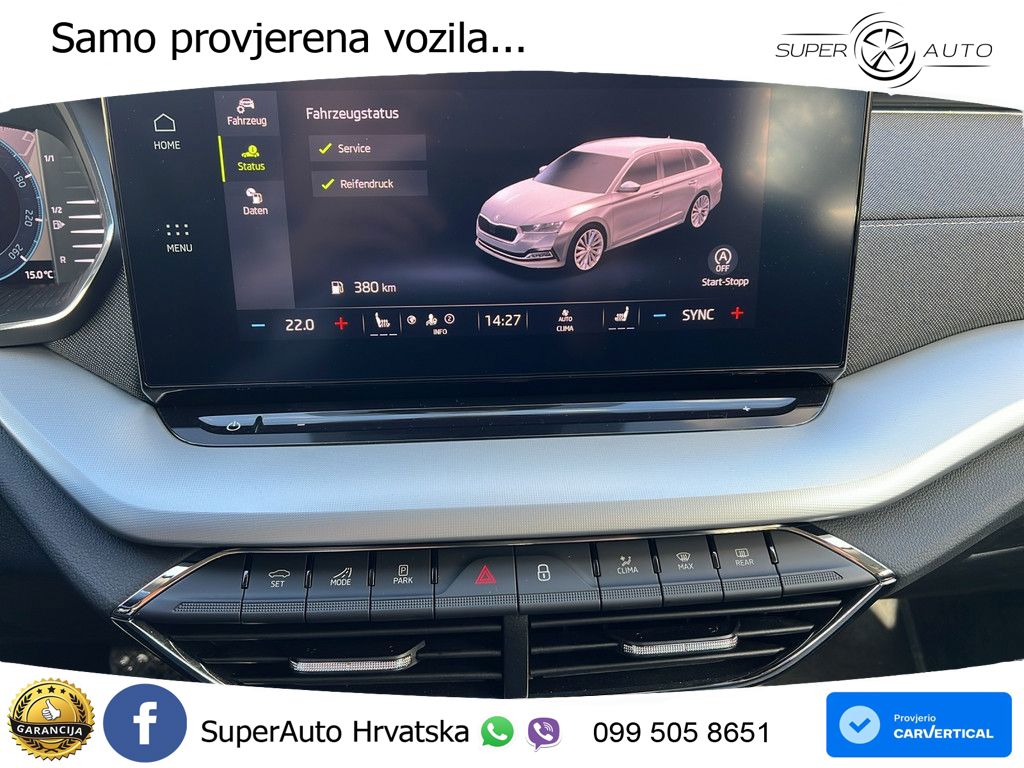 Škoda Octavia Combi 1.5 TSI (150 KS) DSG LED+GR SJED+ACC