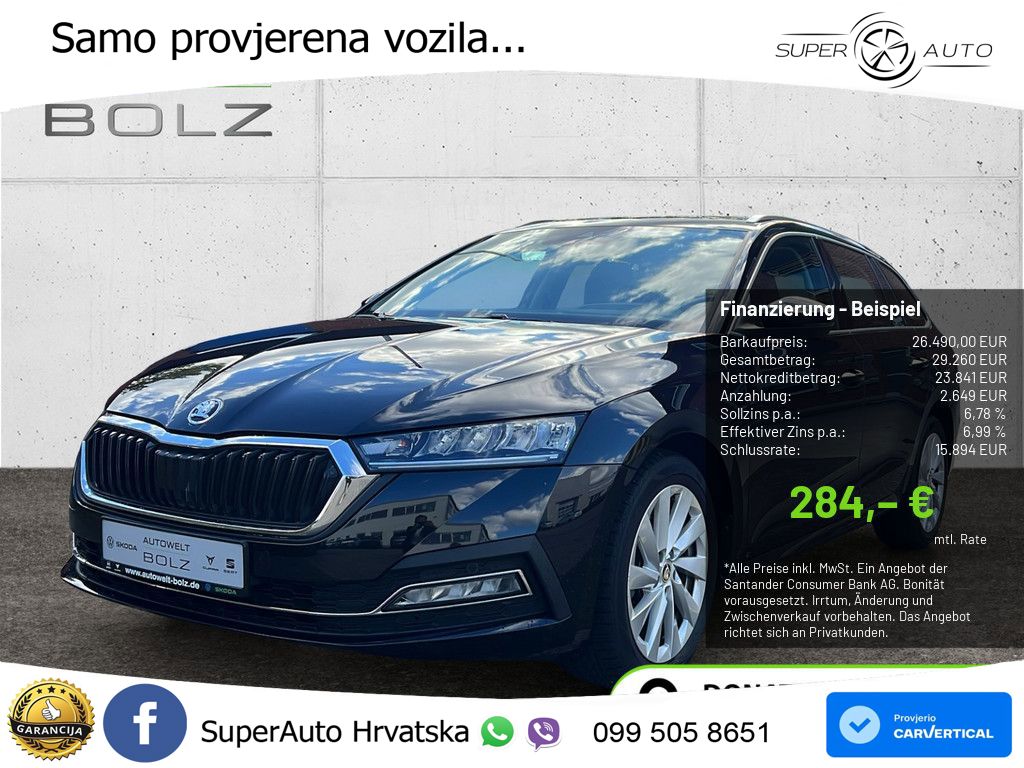 Škoda Octavia Combi 1.5 TSI (150 KS) DSG LED+GR SJED+ACC