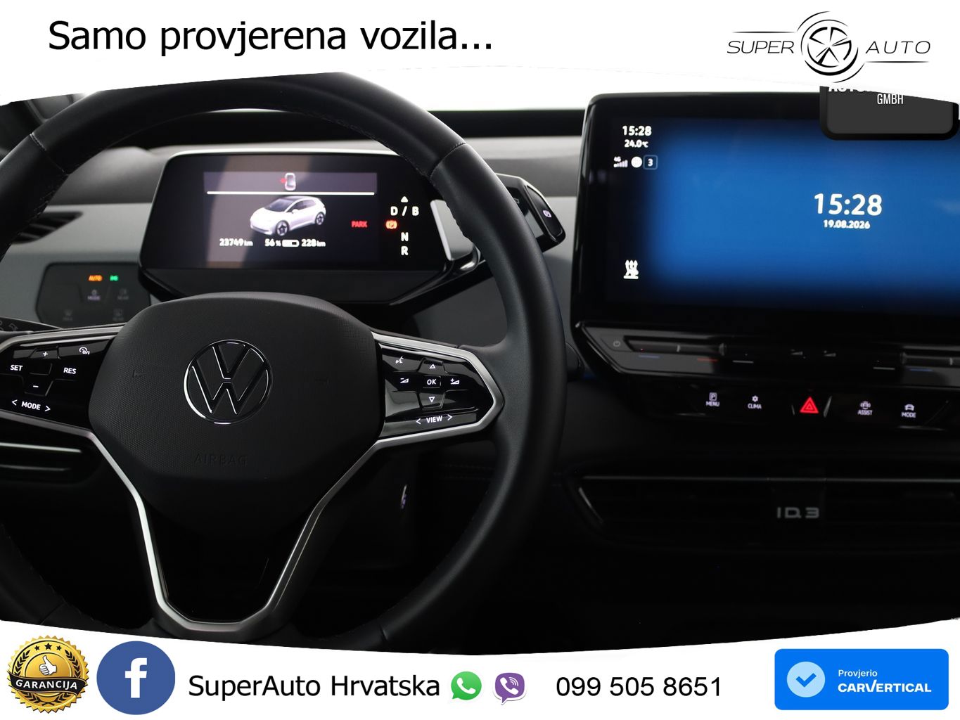 Volkswagen ID.3 Pro 62 kWh (204 KS) LED+GR SJED+ACC