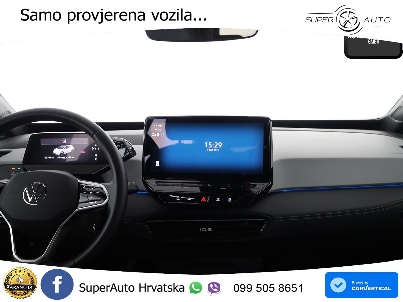 Volkswagen ID.3 Pro 62 kWh (204 KS) LED+GR SJED+ACC