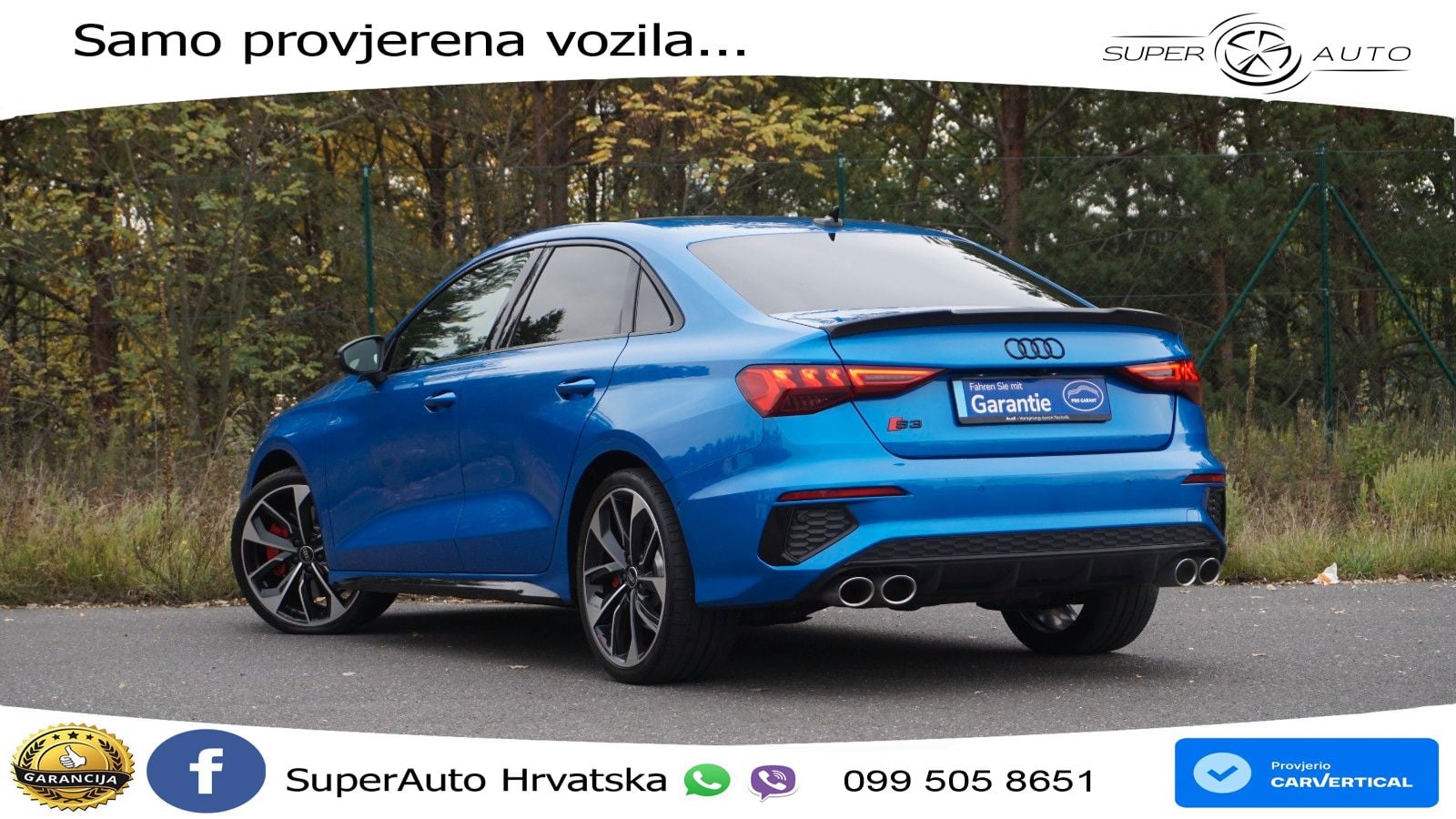 Audi S3 Limuzina 2.0 TFSI (310 KS) quattro S tronic LED+GR SJED+ACC