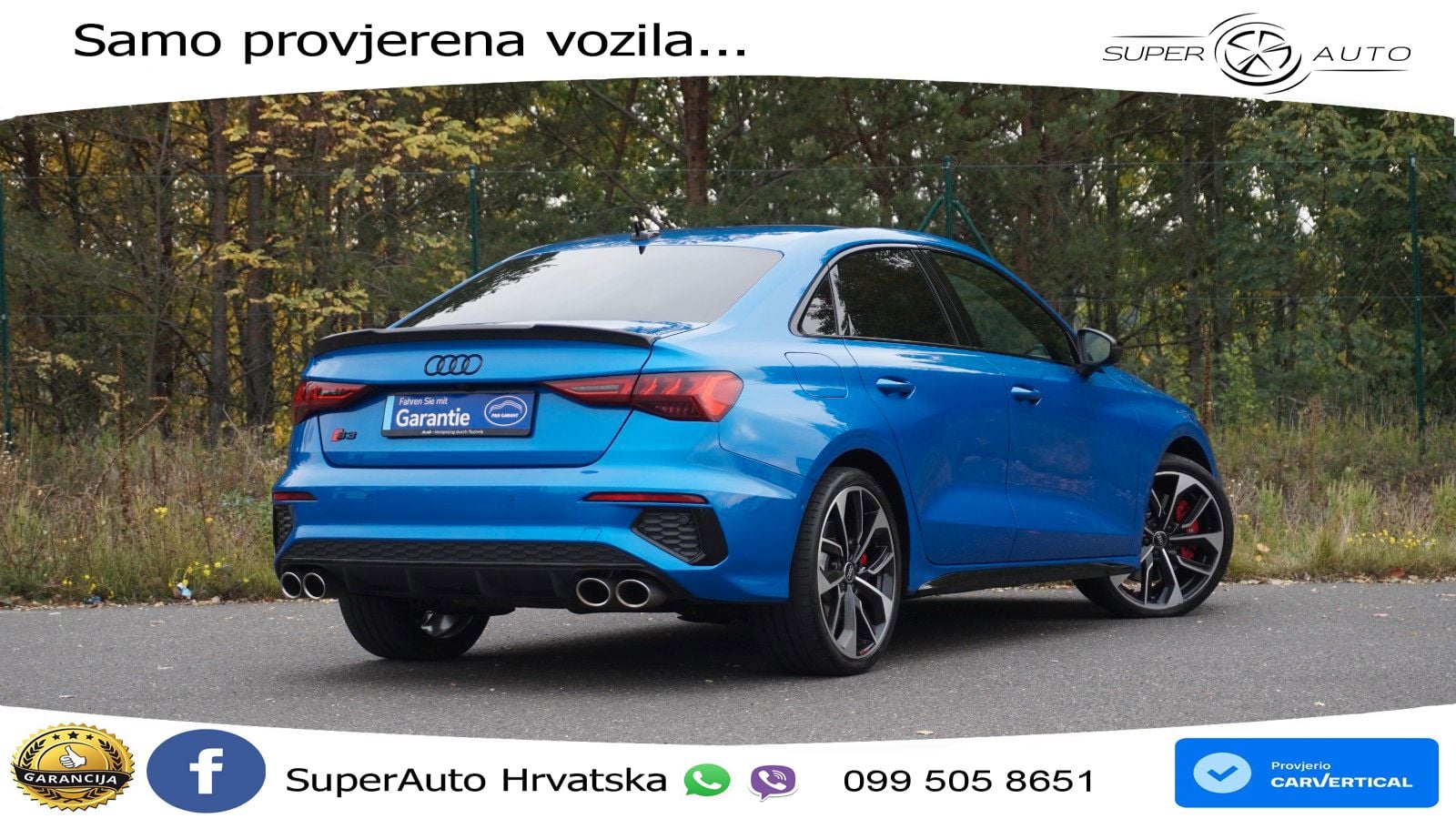 Audi S3 Limuzina 2.0 TFSI (310 KS) quattro S tronic LED+GR SJED+ACC