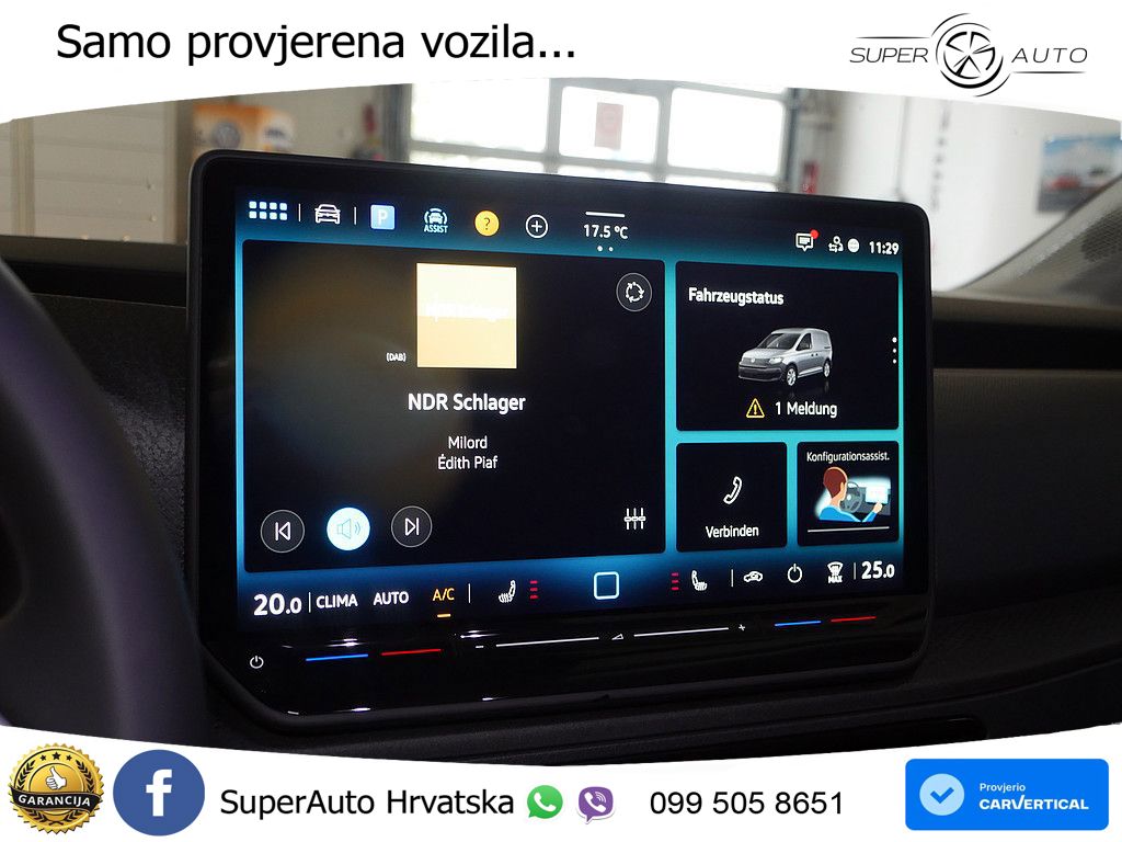 Volkswagen Caddy Cargo 2.0 TDI PDC SHZ KAMERA AHK FACEL. 102 KS