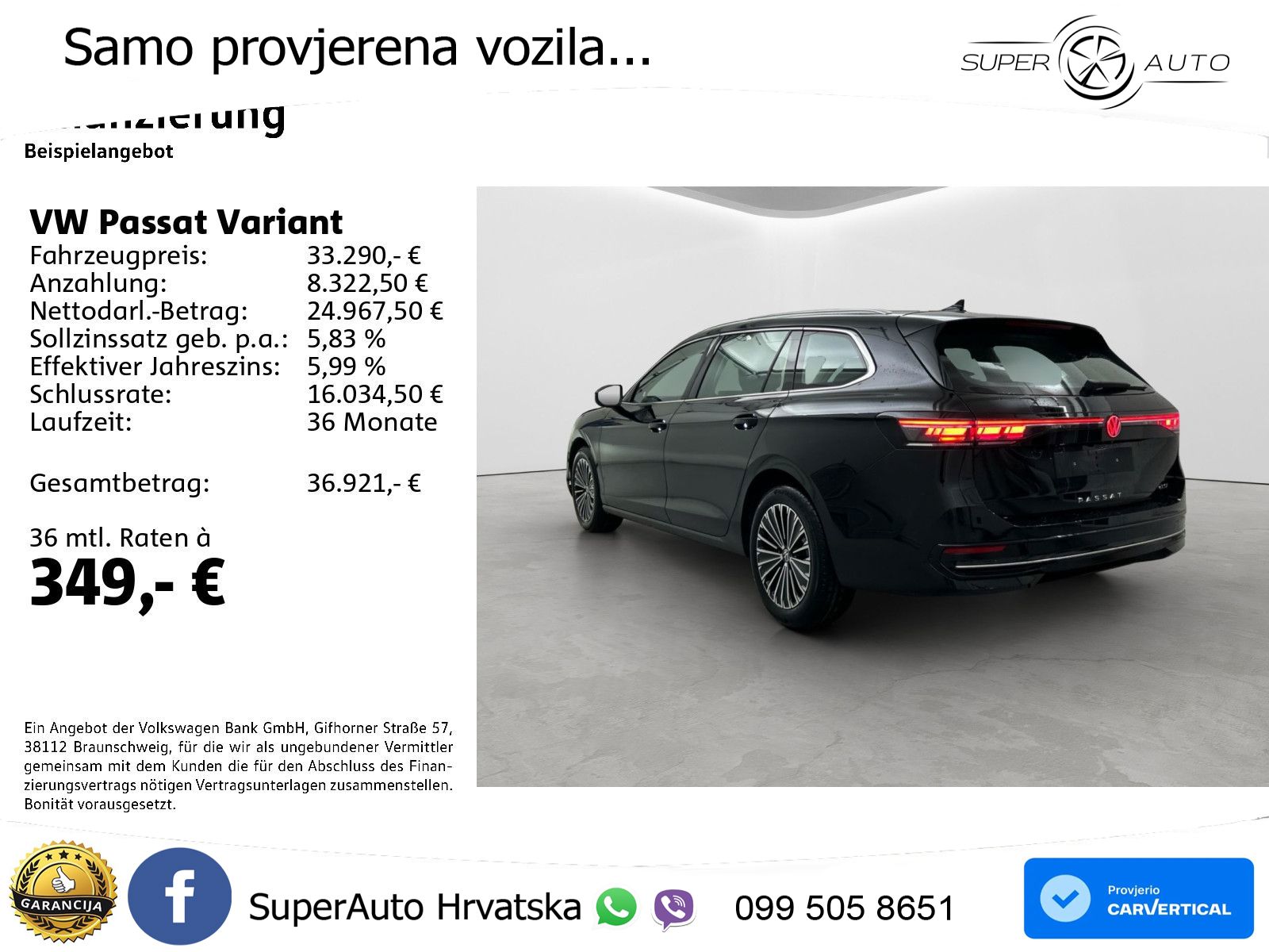 Volkswagen Passat Variant 1.5 eTSI (150 KS) DSG Elegance LED+GR SJED+ACC