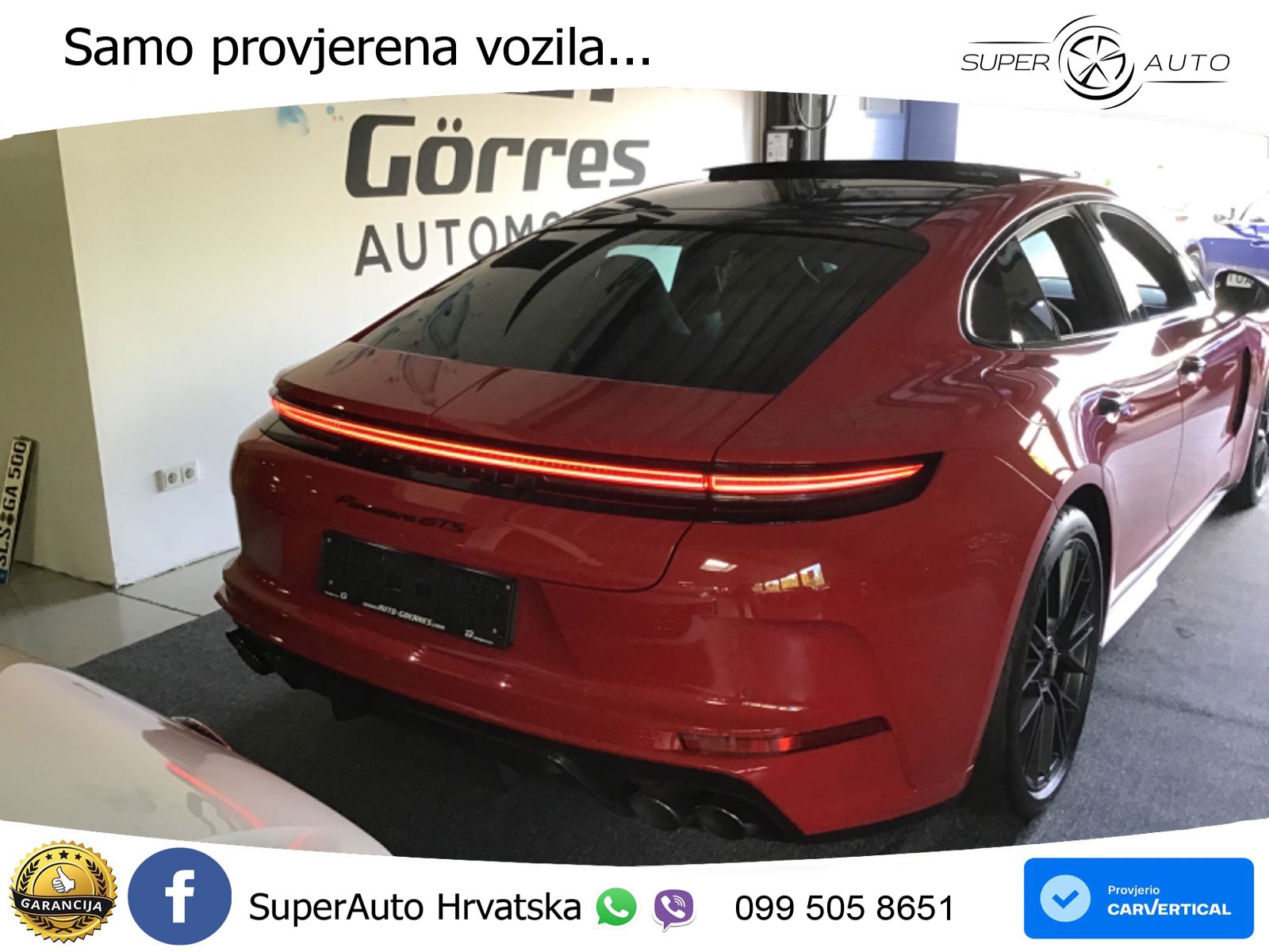 Porsche Panamera GTS 4.0 V8 (500 KS) PDK ZRAČNI+ACC+GR SJED+KAM+PANO