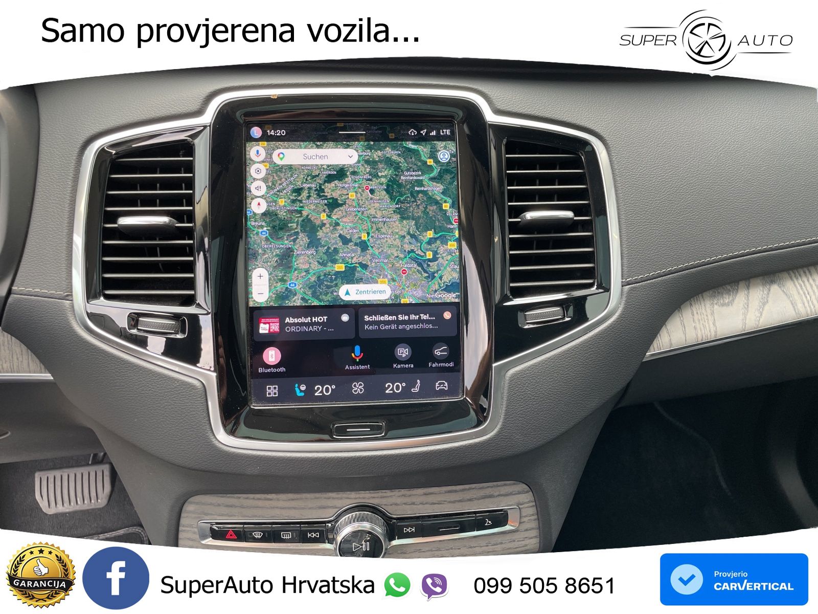 Volvo XC90 2.0 T8 AWD Automatic ZRAČNI+ACC+GR SJED+KAM+PANO