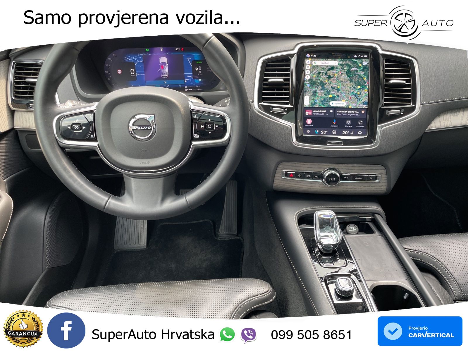 Volvo XC90 2.0 T8 AWD Automatic ZRAČNI+ACC+GR SJED+KAM+PANO