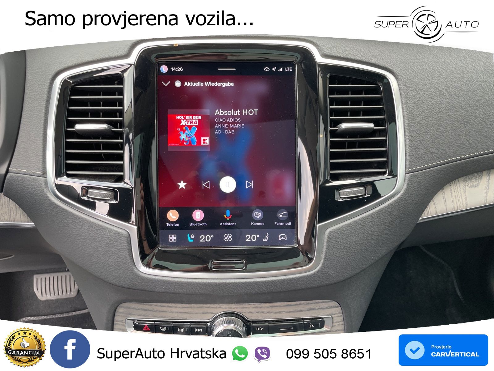 Volvo XC90 2.0 T8 AWD Automatic ZRAČNI+ACC+GR SJED+KAM+PANO