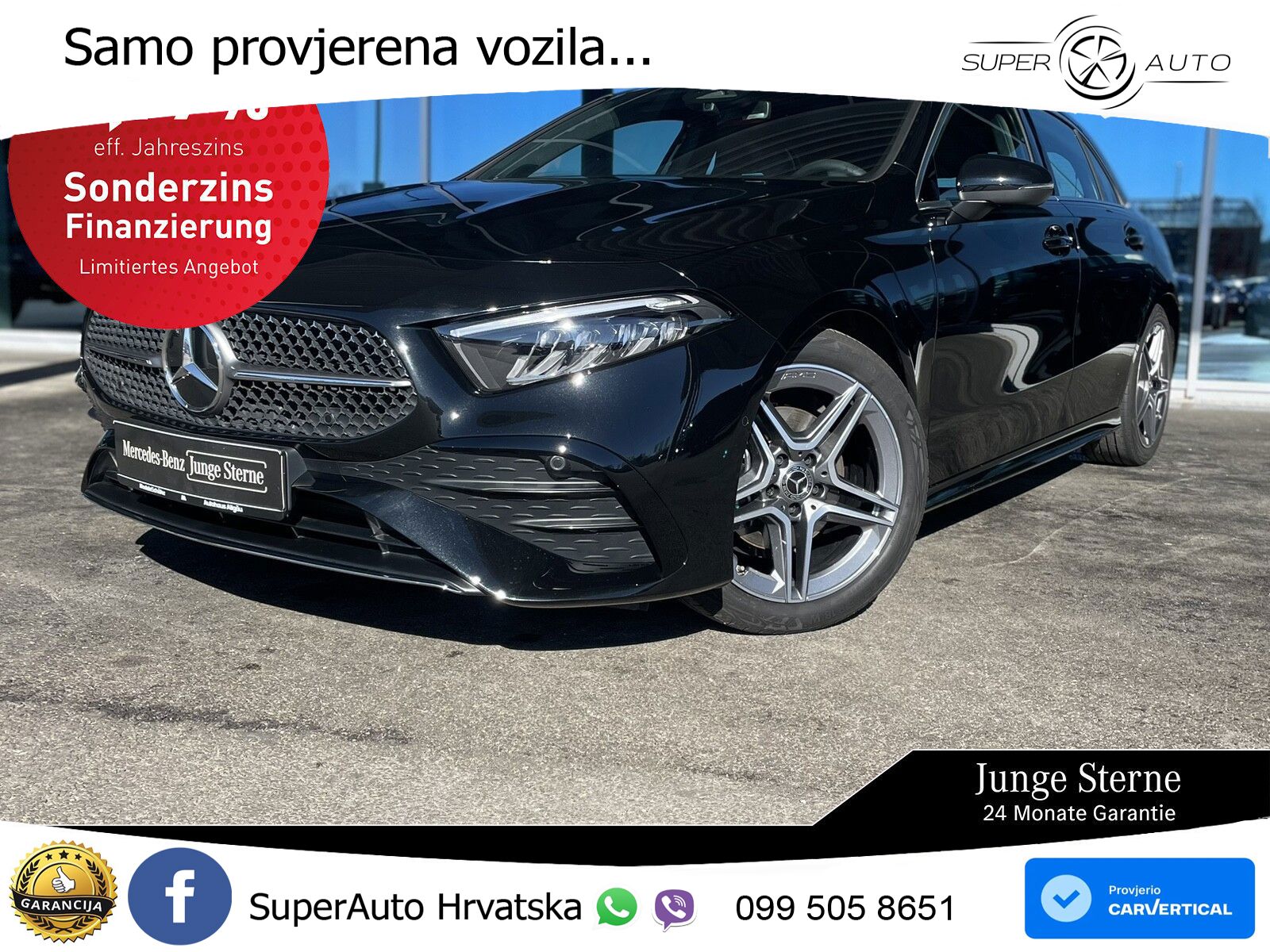 Mercedes-Benz A 200d 8G-DCT AMG LED+GR SJED+ACC