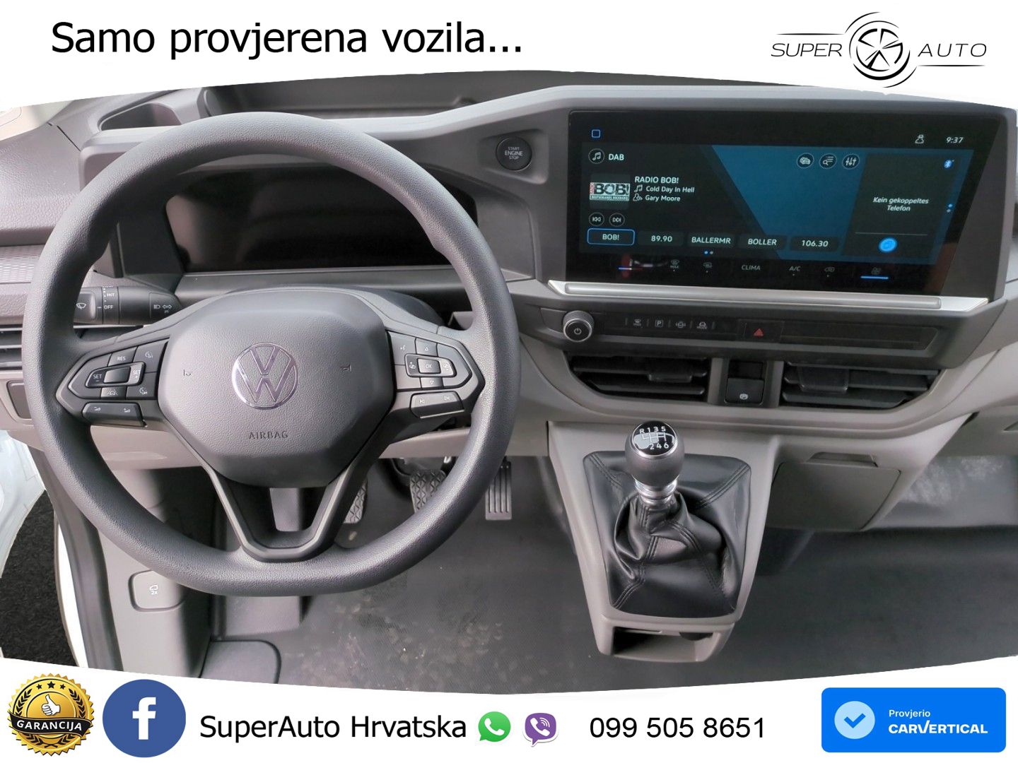 Volkswagen T7 Transporter Kasten KR TDI*LED Tempo PDC Klima 110 KS