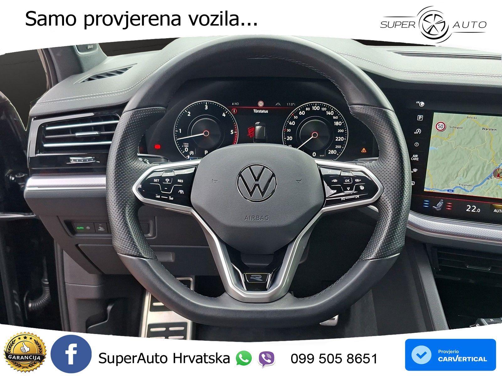 Volkswagen Touareg 3.0 V6 TDI (286 KS) 4MOTION Tiptronic R-Line ZRAČNI+ACC+GR SJED+KAM+PANO