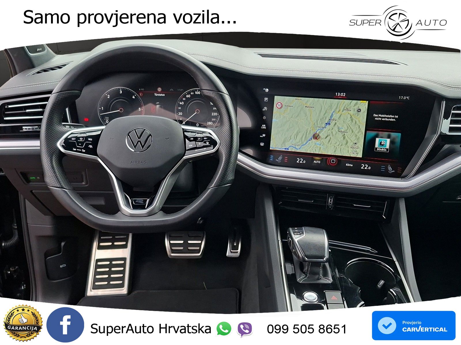 Volkswagen Touareg 3.0 V6 TDI (286 KS) 4MOTION Tiptronic R-Line ZRAČNI+ACC+GR SJED+KAM+PANO