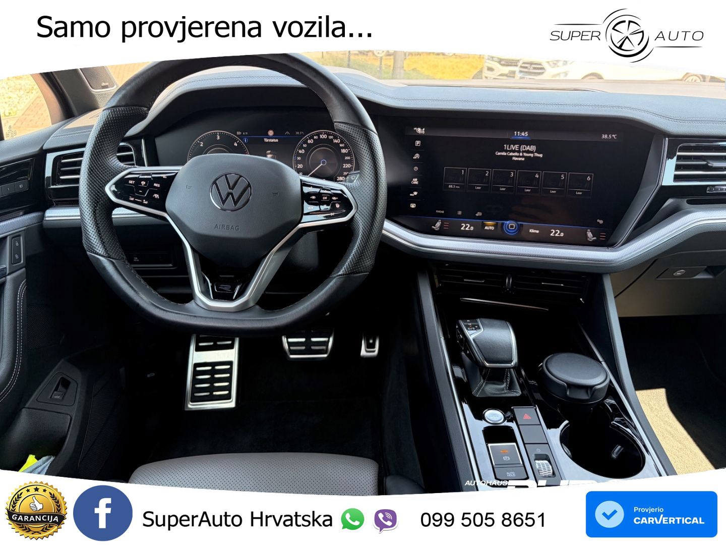 Volkswagen Touareg 3.0 V6 TDI (231 KS) 4MOTION Tiptronic R-Line ZRAČNI+ACC+4xGR SJED+KAM
